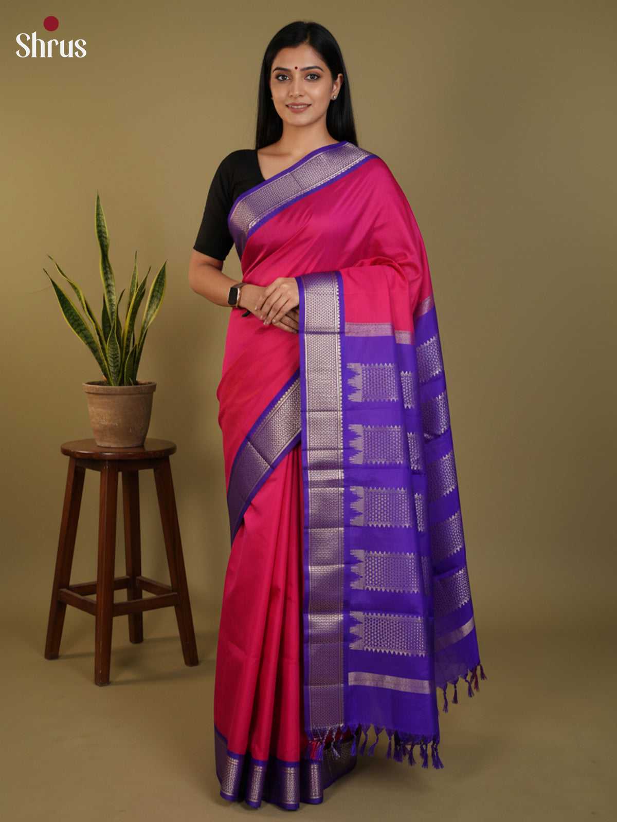 DLS30348 - Kanchipuram silk 9Yards Saree
