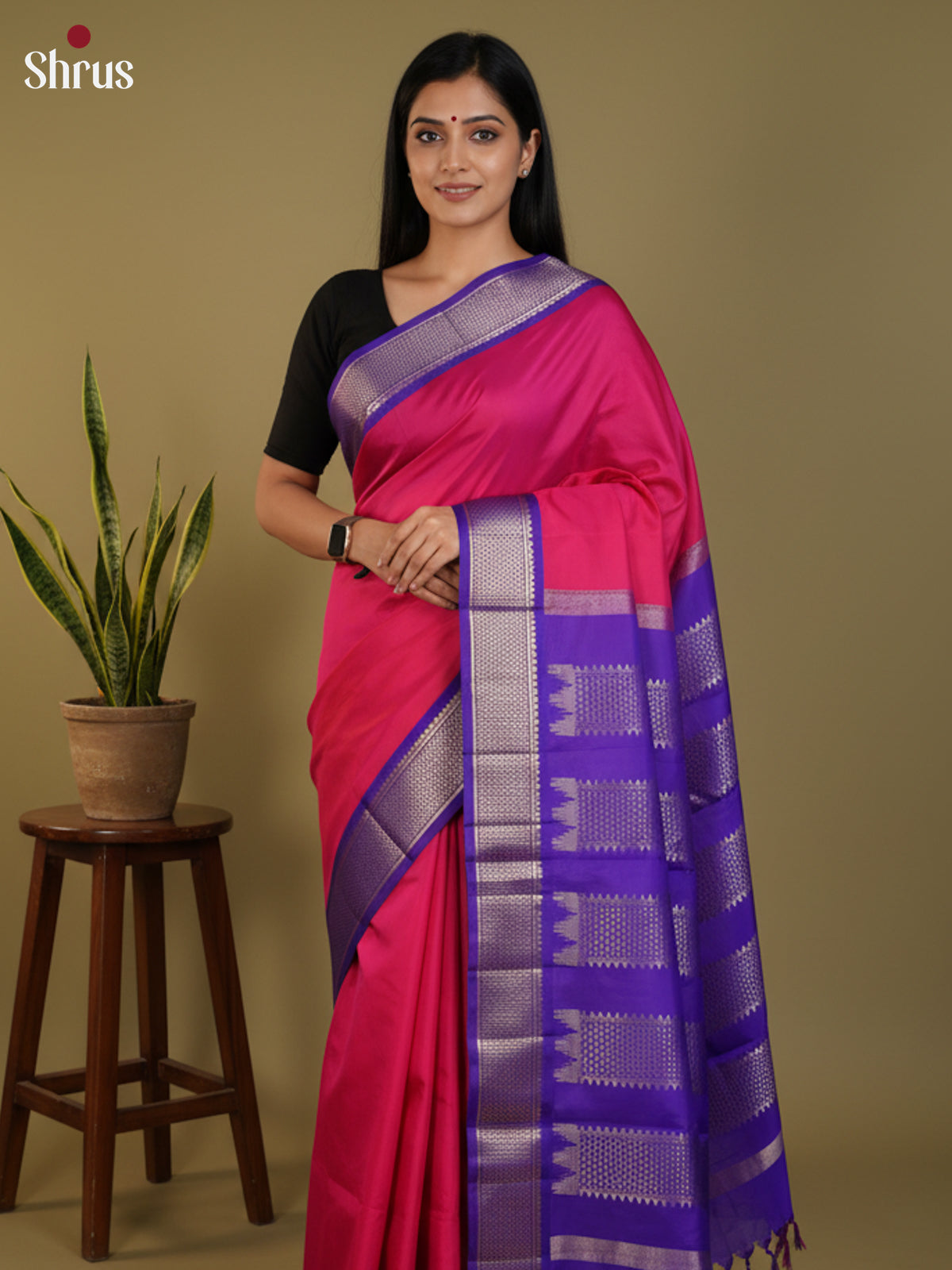 DLS30348 - Kanchipuram silk 9Yards Saree