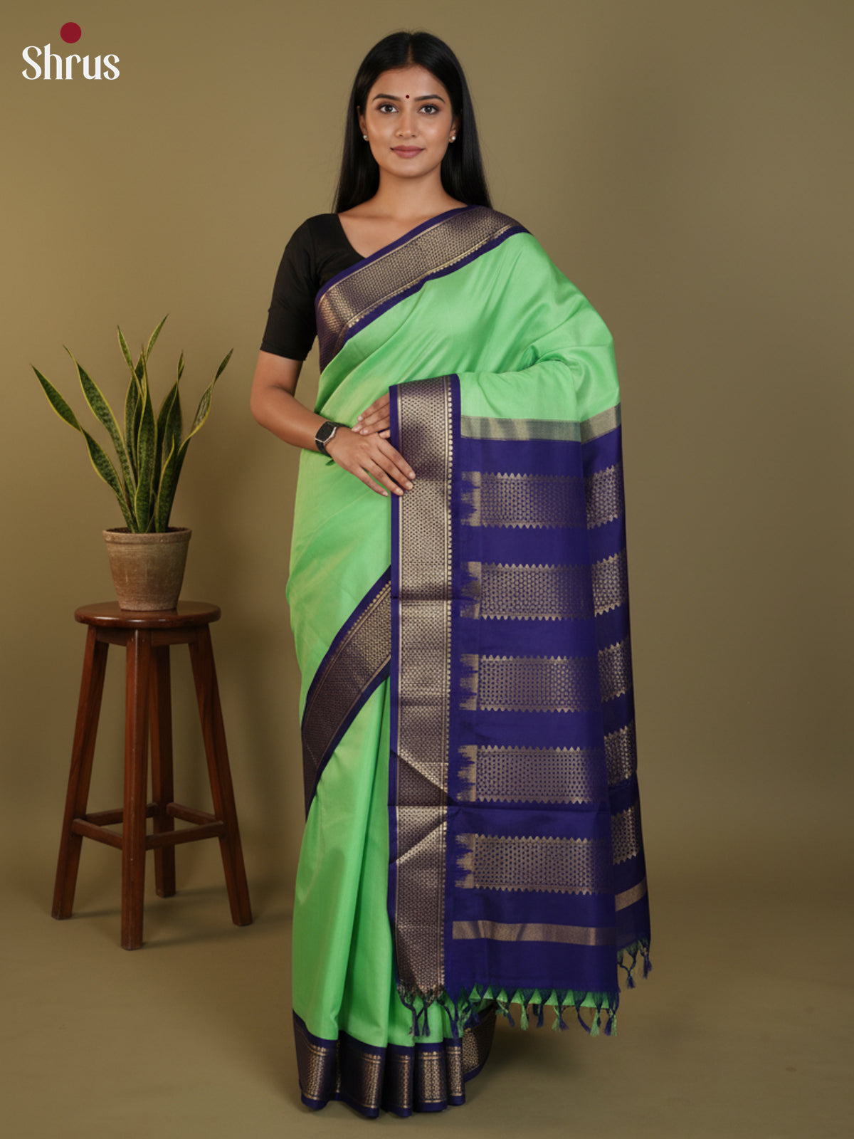 DLS30350 - Kanchipuram silk 9Yards Saree