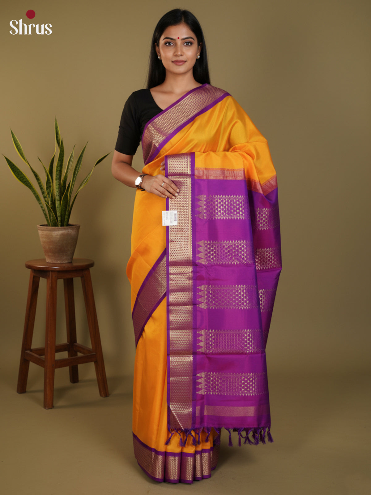 DLS30353 - Kanchipuram silk 9Yards Saree