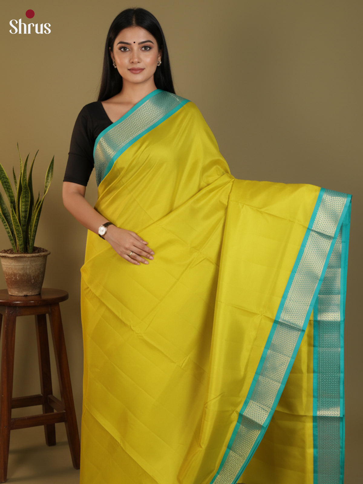 DLS30357 - Kanchipuram silk 9Yards Saree - Shop on Shrus.com
