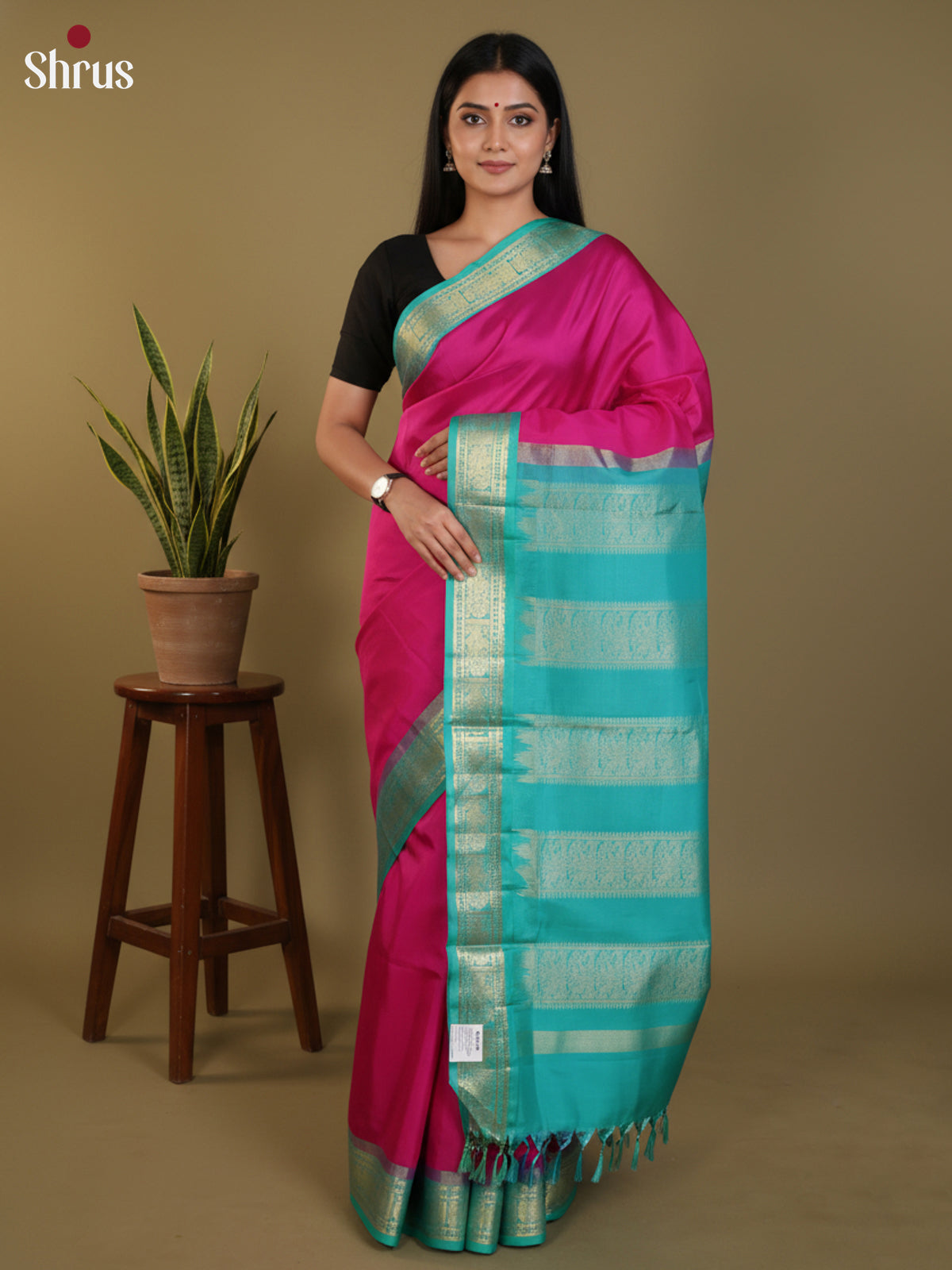 DLS30358 - Kanchipuram silk 9Yards Saree