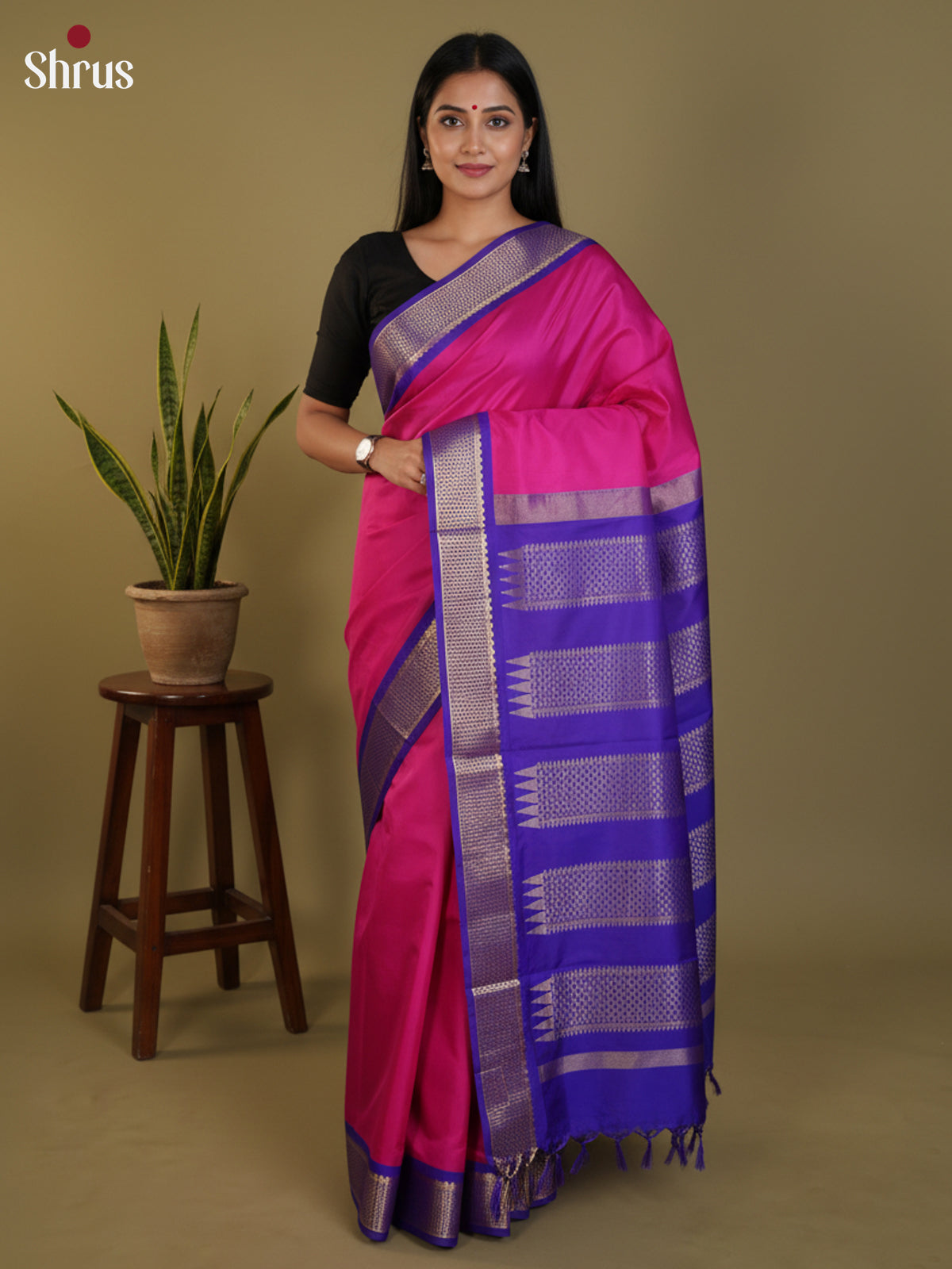 DLS30359 - Kanchipuram silk 9Yards Saree