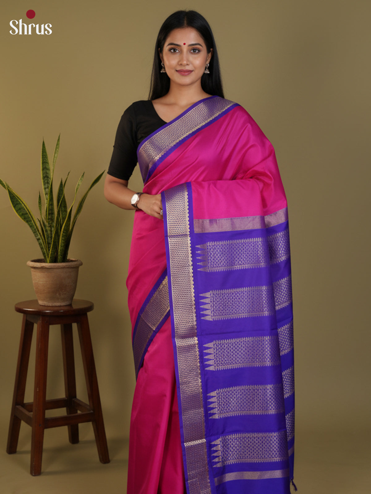 DLS30359 - Kanchipuram silk 9Yards Saree