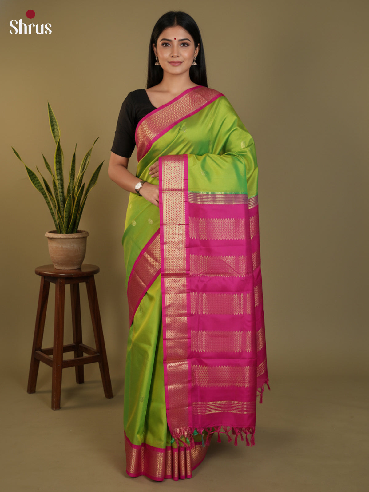 DLS30364 - Kanchipuram silk 9Yards Saree