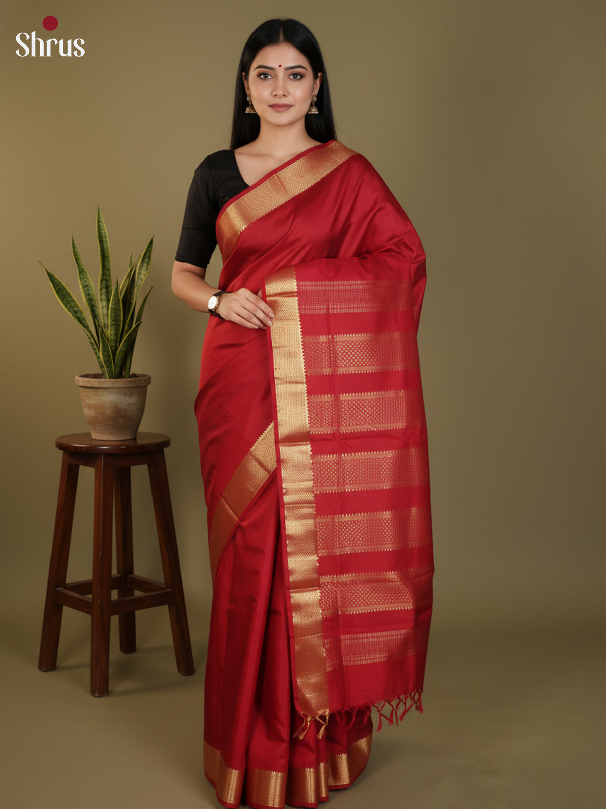 DLS30368 - Kanchipuram silk 9Yards Saree