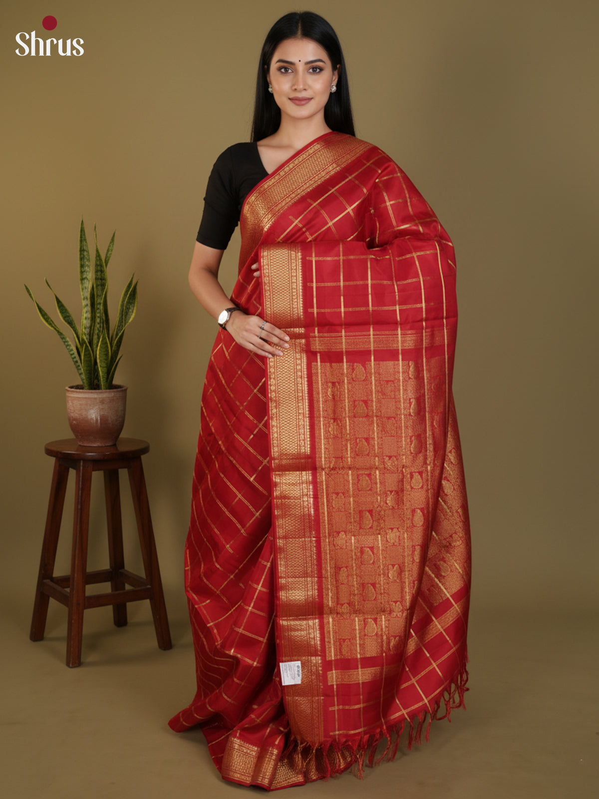 DLS30370 - Kanchipuram silk 9Yards Saree