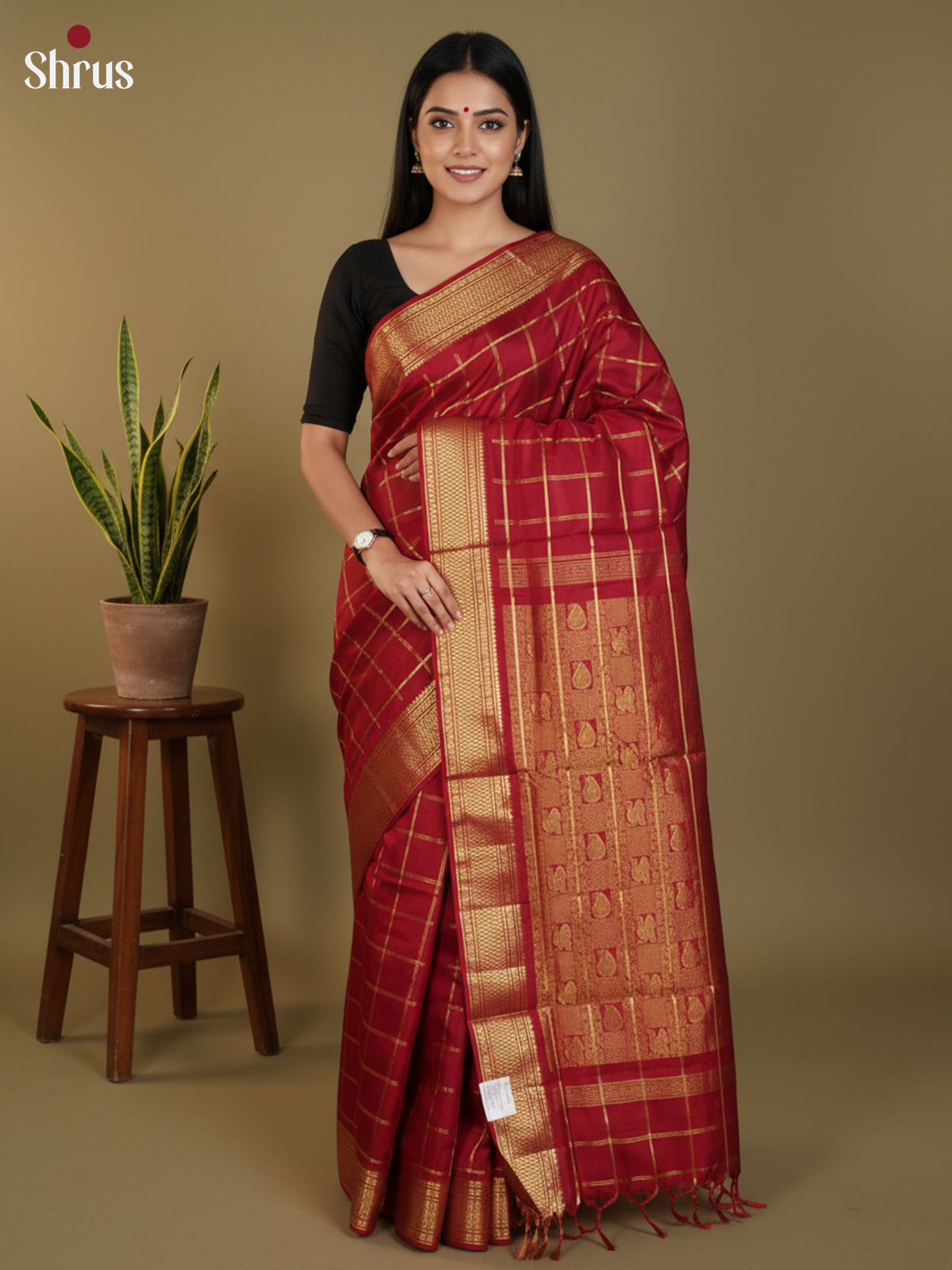 DLS30371 - Kanchipuram silk 9Yards Saree