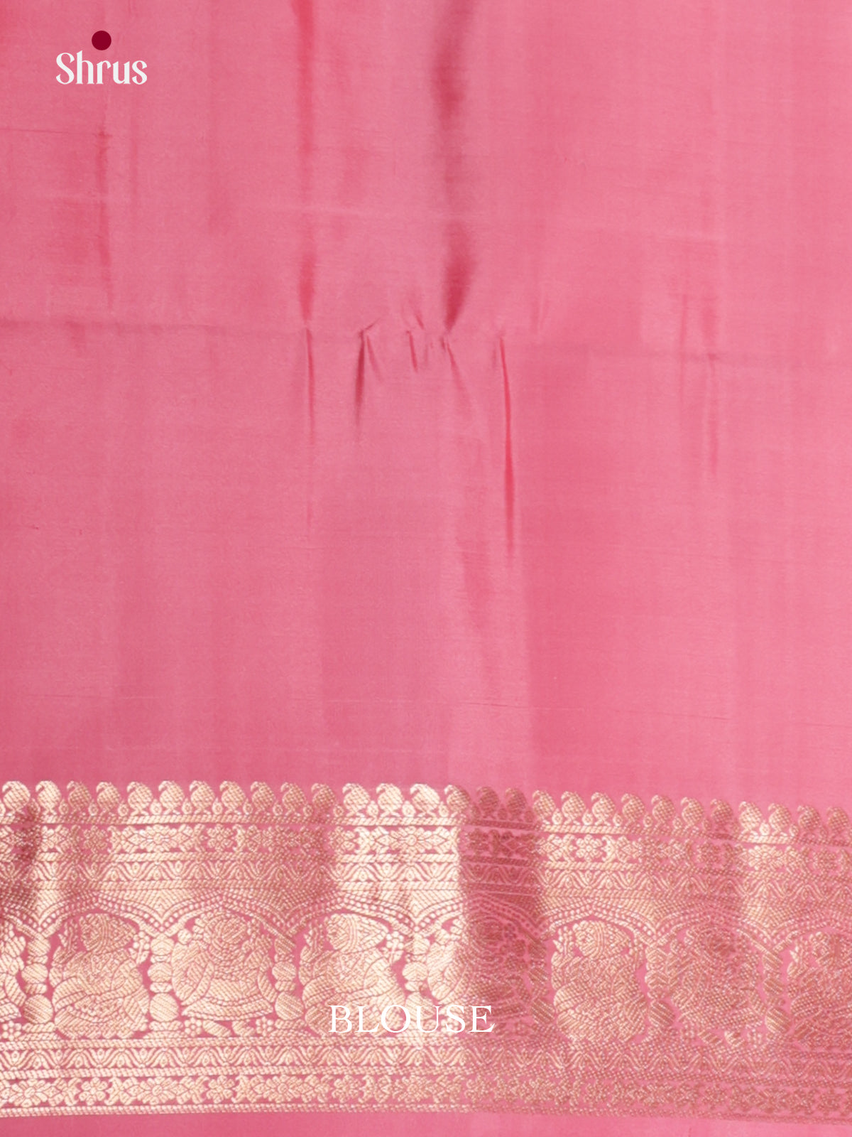 Gorgeous Pink single tone Soft Silk Saree with vanashingaram zari brocade - Shop on Shrus.com