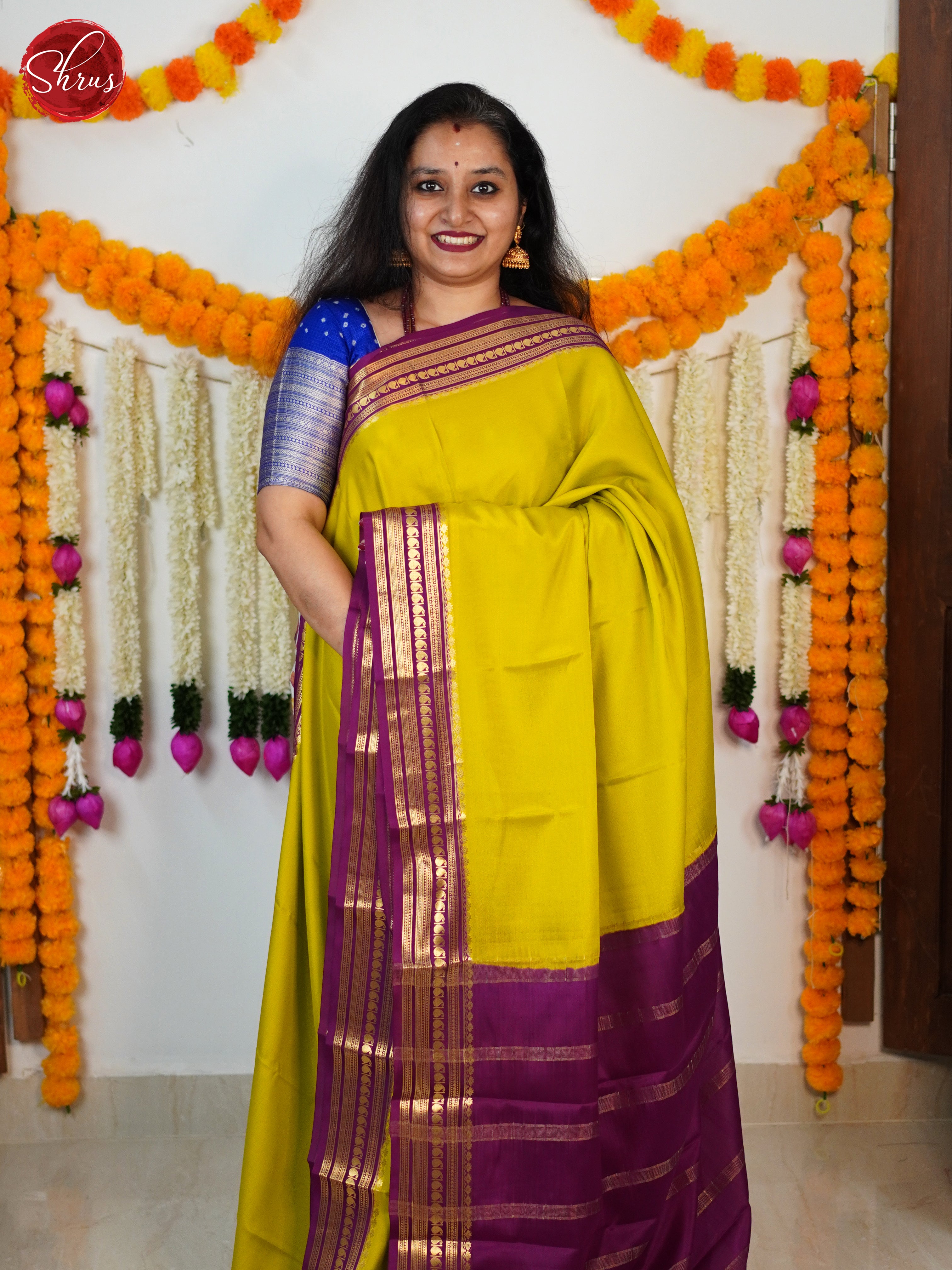 Green & Vadamalli- Mysore Silk Saree - Shop on ShrusEternity.com