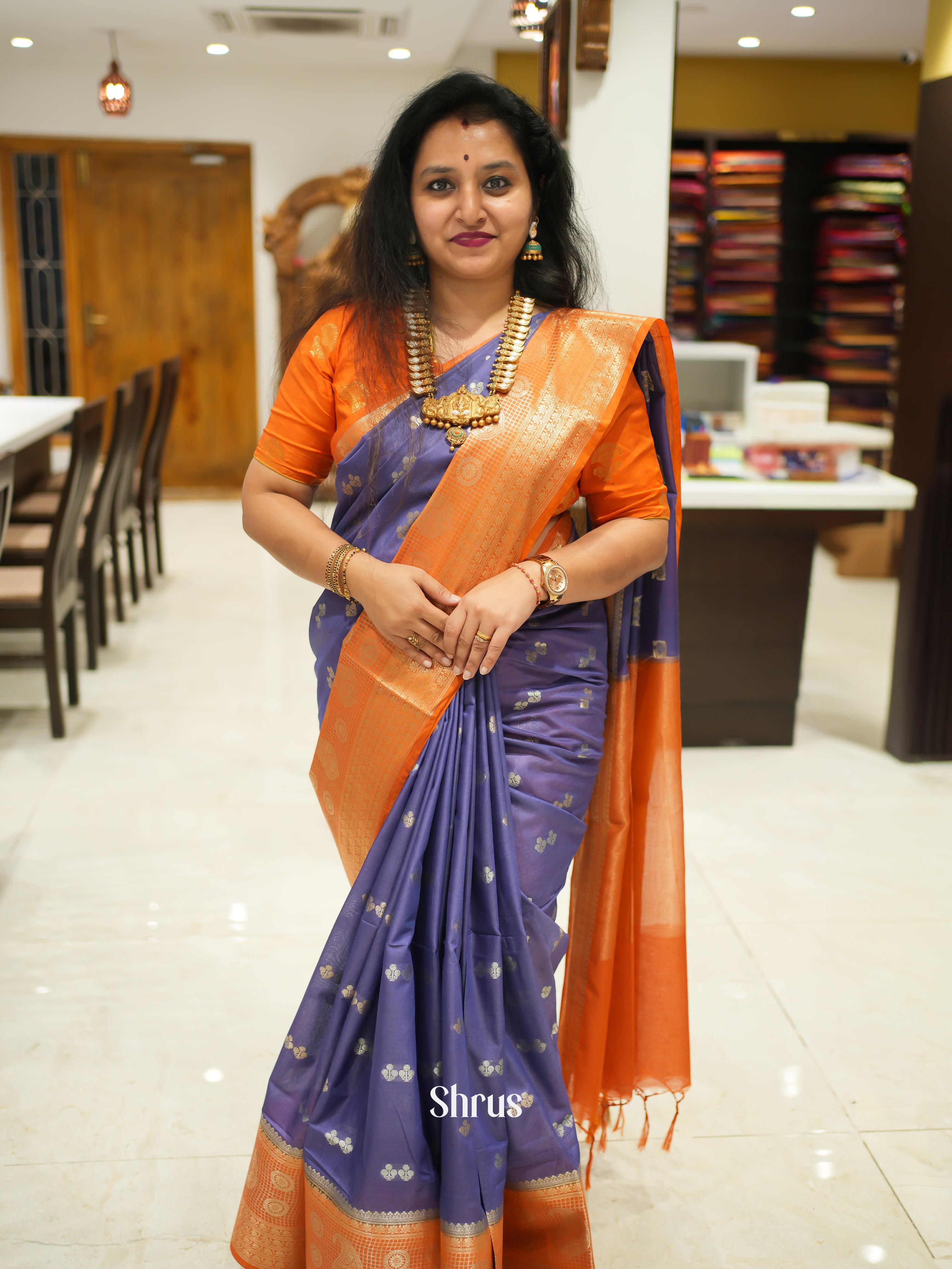 Violet & Orange -North silkcotton - Shop on ShrusEternity.com