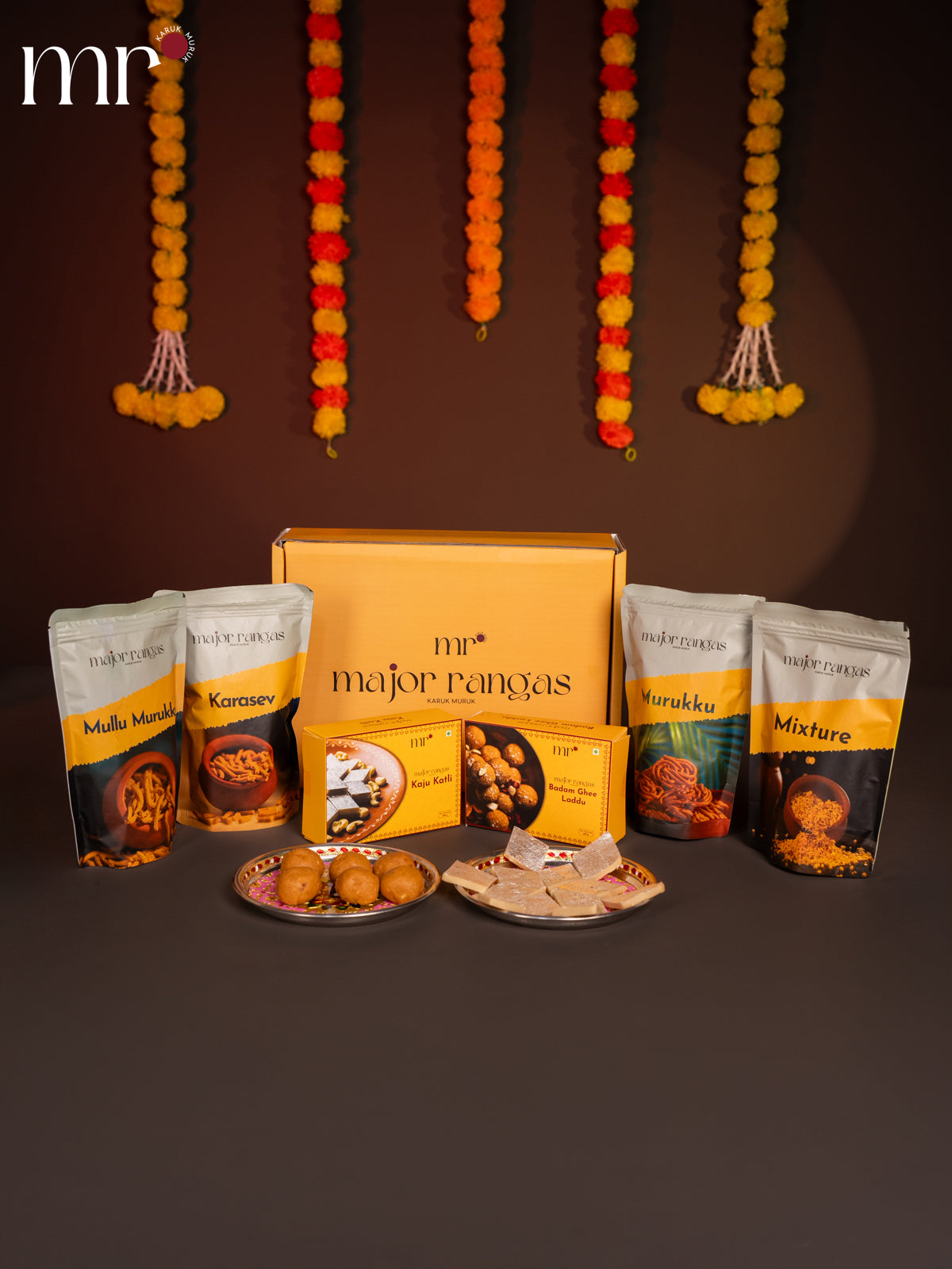 combo - Badam Laddu, Kaju Katli,Mixture,Mullu Murukku,Karasev & Murukku