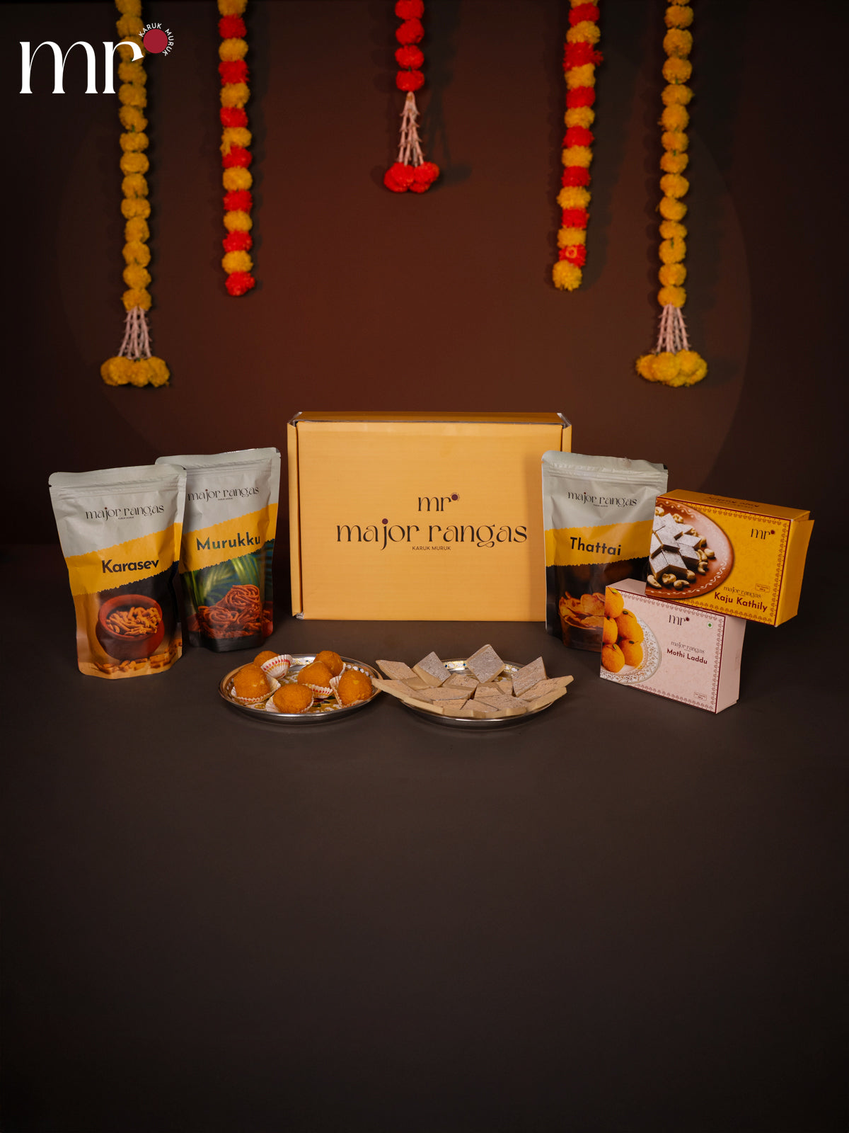 Combo - Murukku, Karasev, Thattai, Mothi laddu & kaju Katli