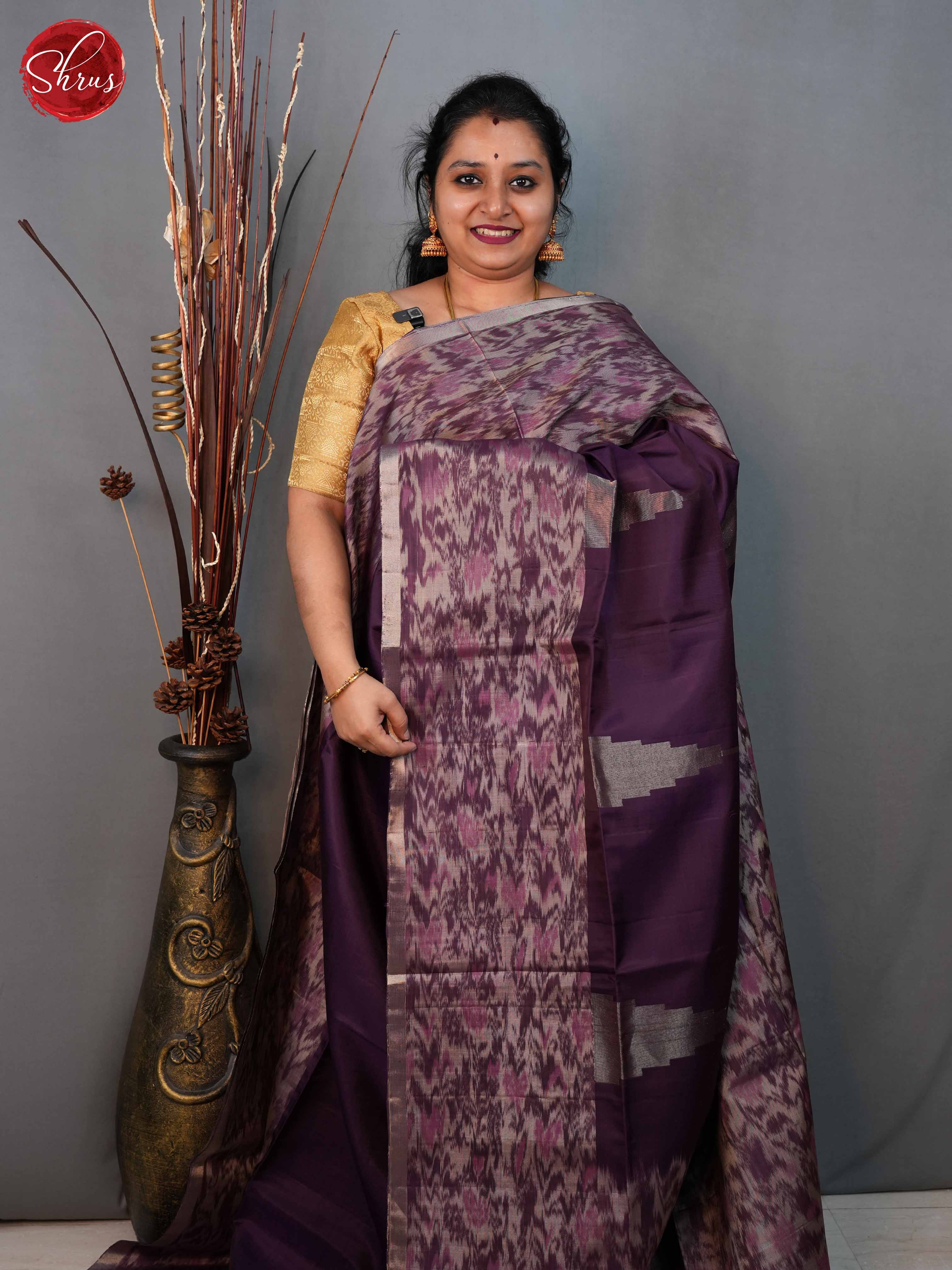Deep wine(Single tone)- Soft Silk Saree - Shop on ShrusEternity.com