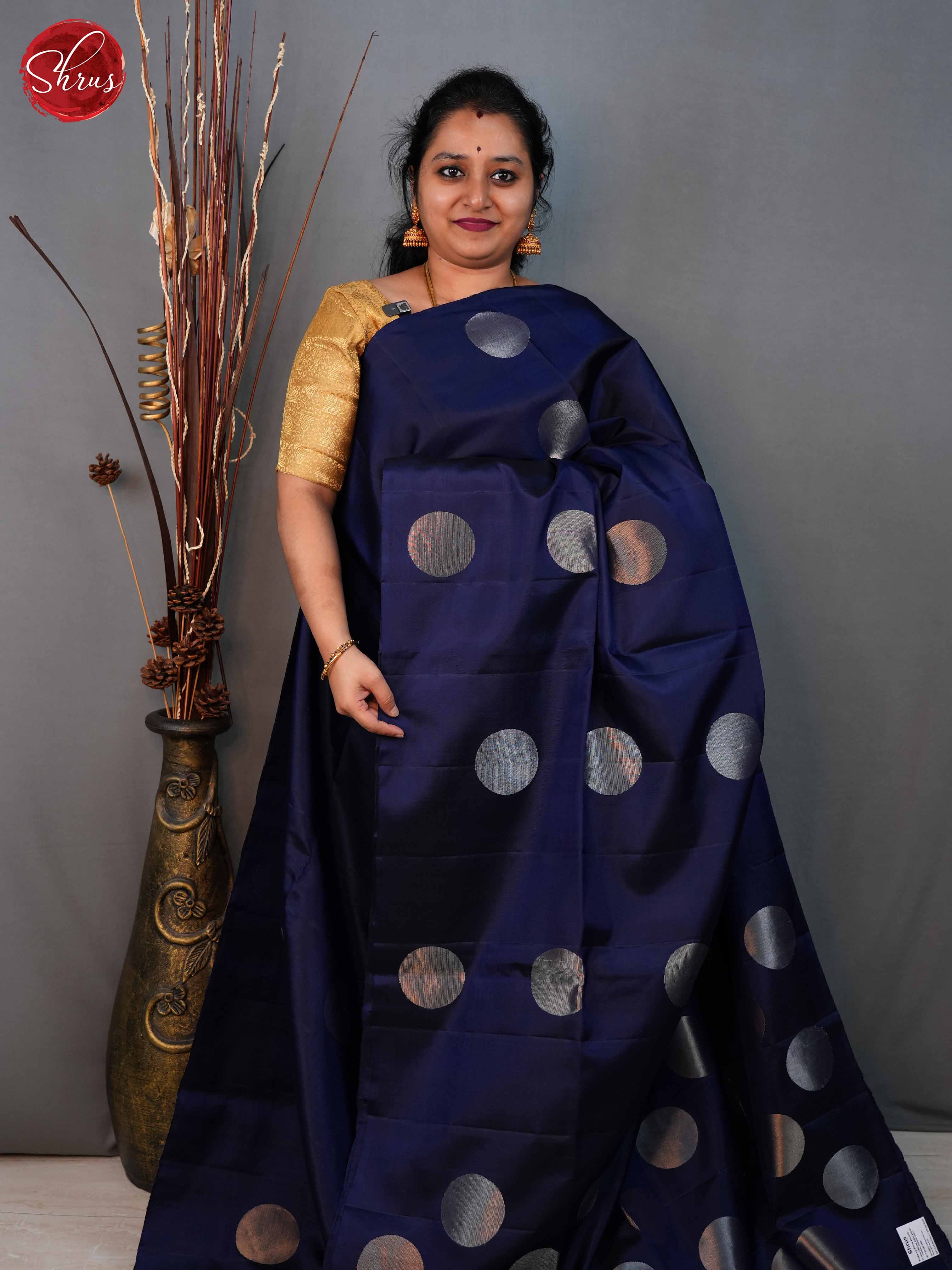 Blue(single tone)- Soft Silk Saree - Shop on ShrusEternity.com