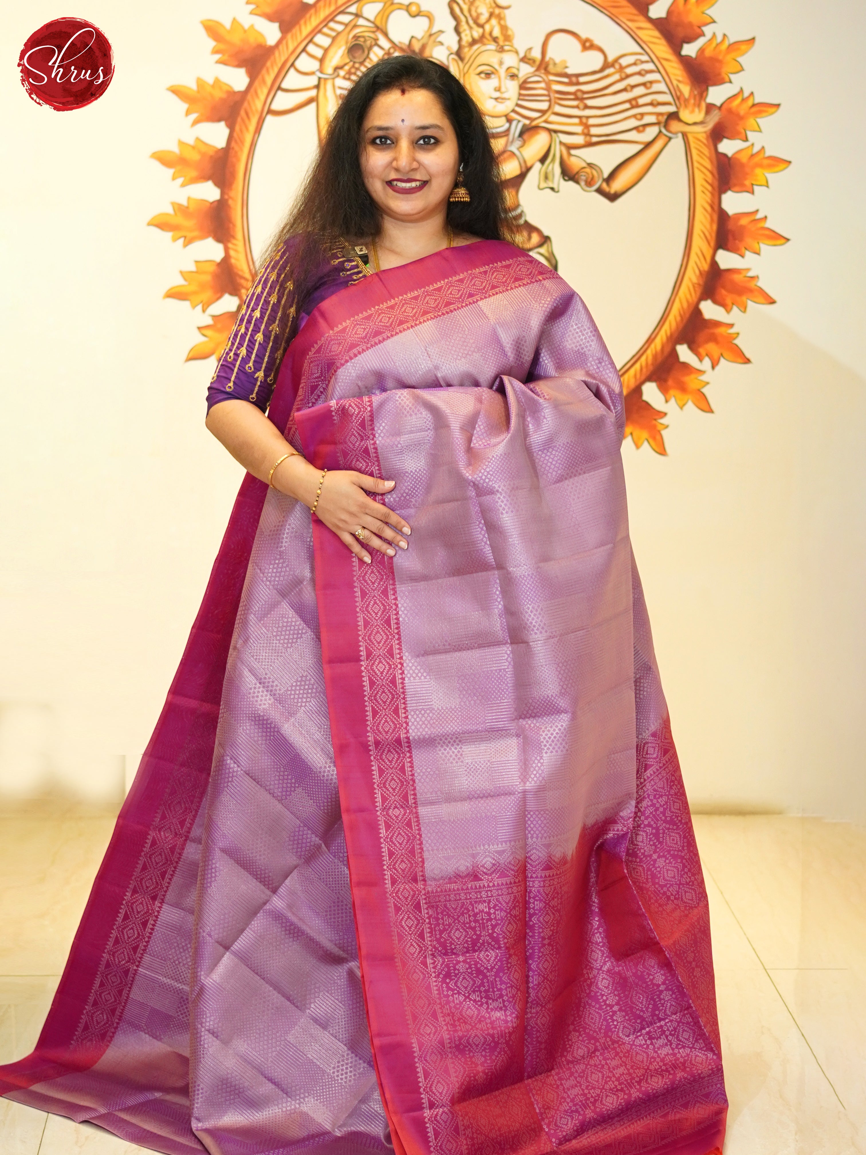 Dusty Pink & Pink - Soft Silk Saree - Shop on ShrusEternity.com