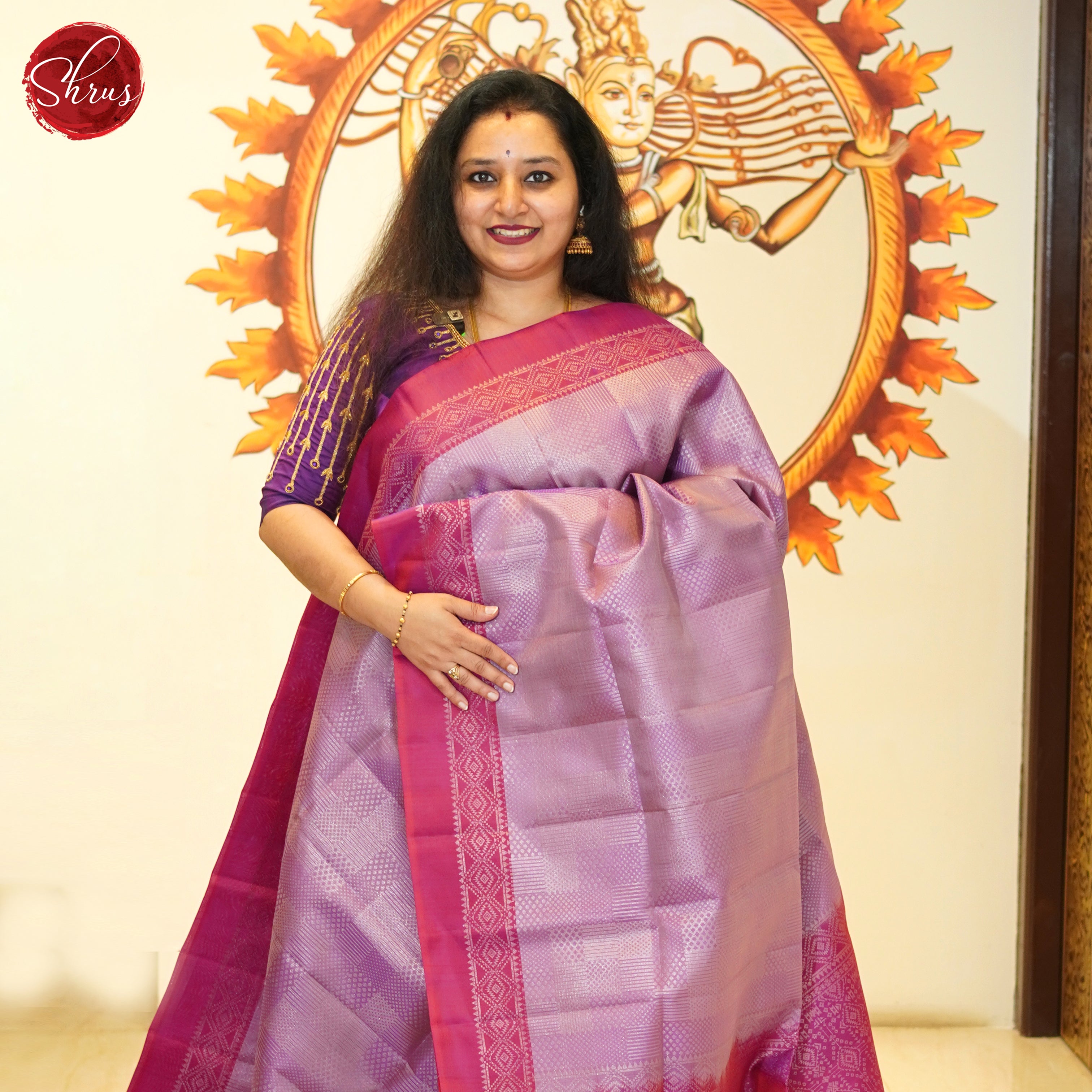 Dusty Pink & Pink - Soft Silk Saree - Shop on ShrusEternity.com