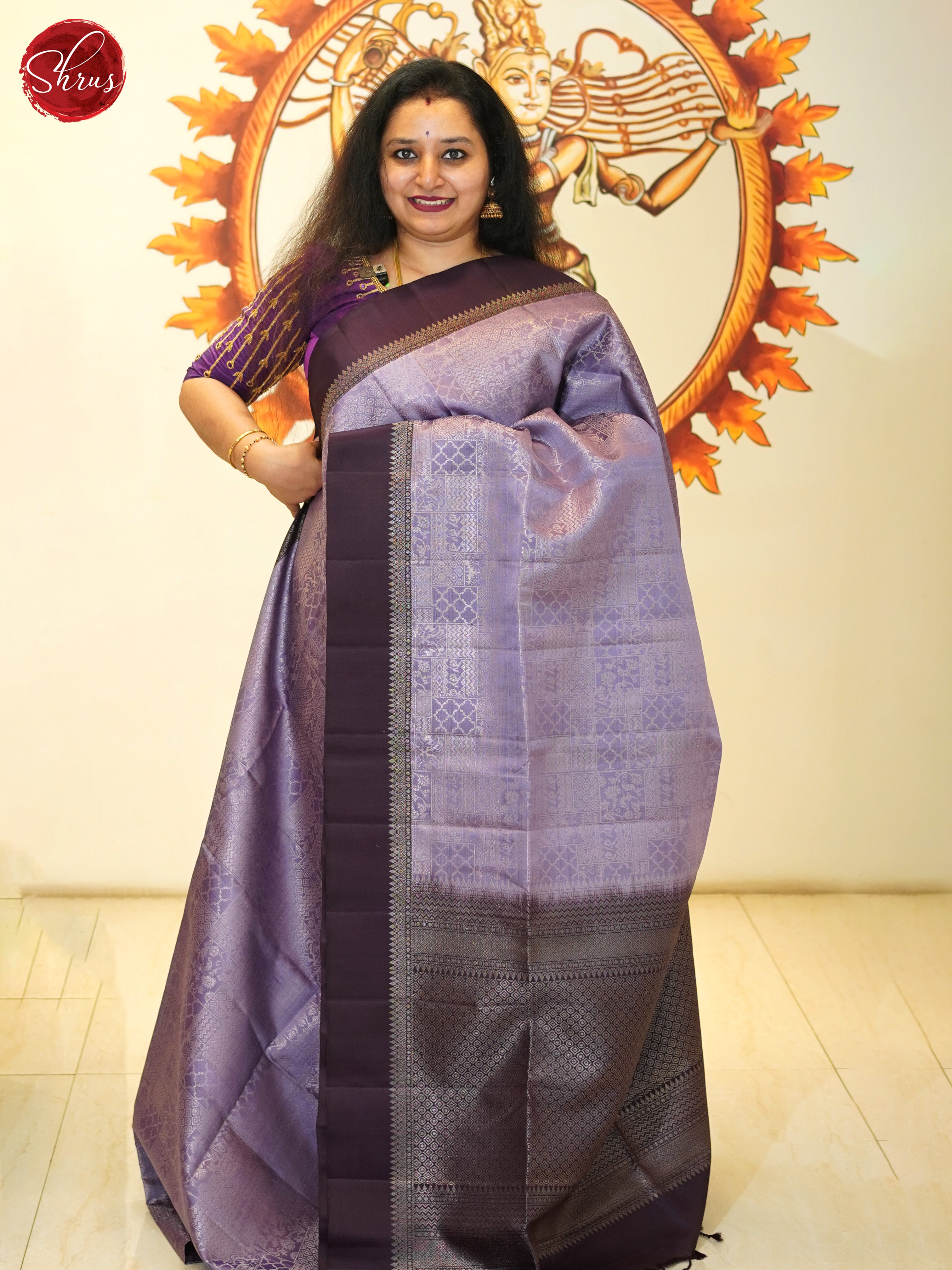 Lavender & Wine - Soft Silk Saree - Shop on ShrusEternity.com