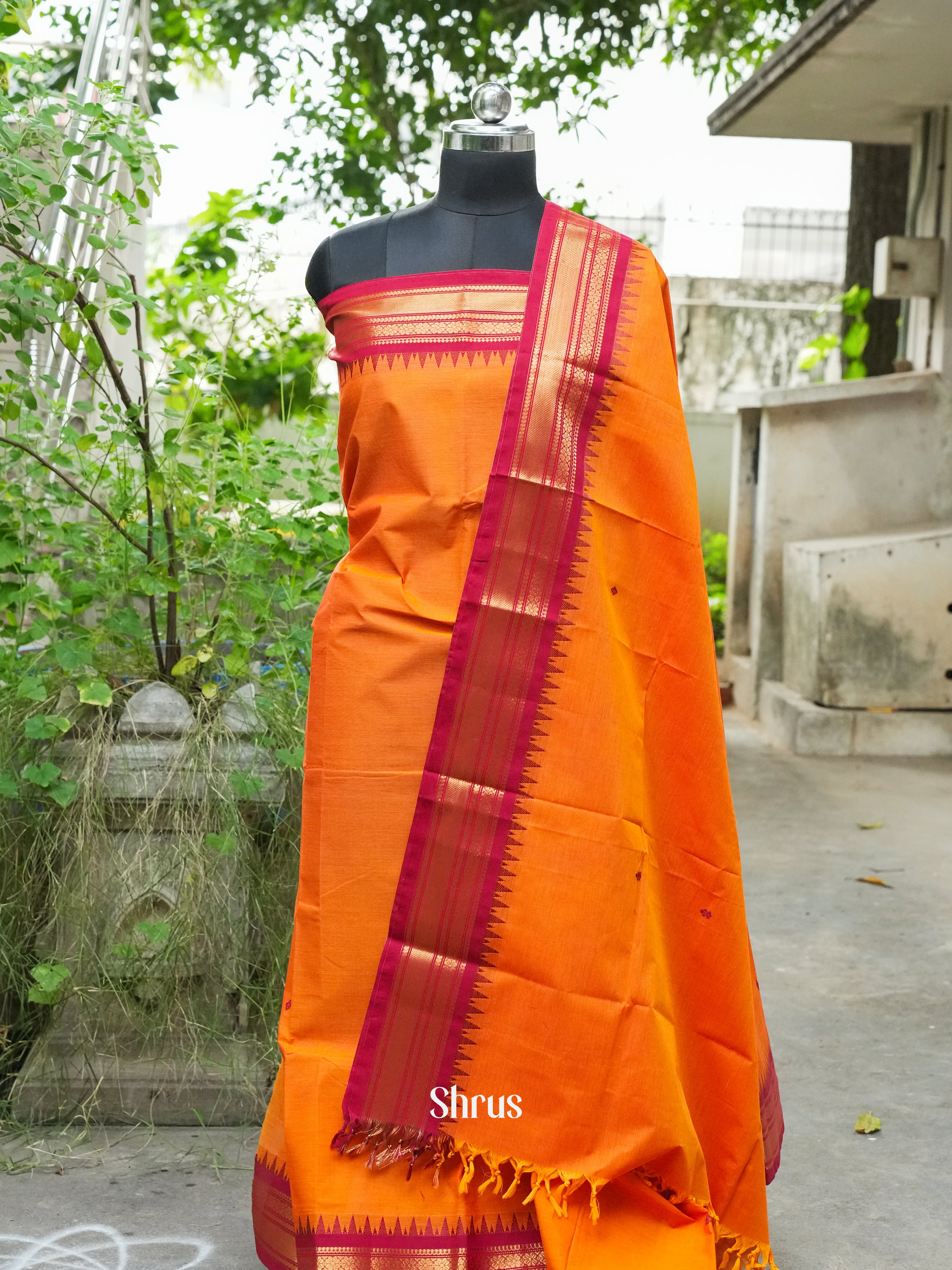 CFS20383 - chettinad top & dupatta - Shop on ShrusEternity.com
