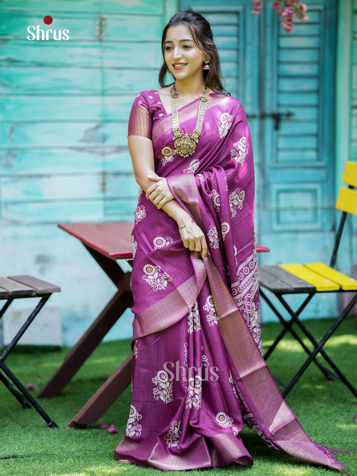 EAS30562 - Semi Crepe - Saree- EAS30562 - Shop on Shrus.com
