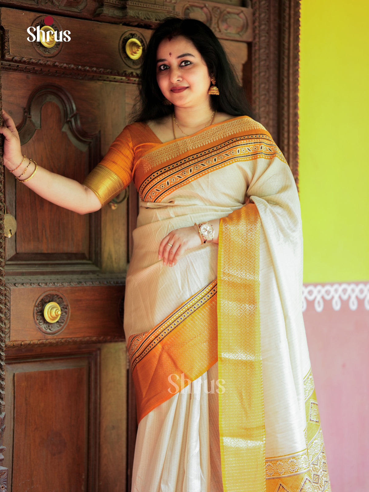 EAS30467 - Semi Crepe - Saree - Shop on Shrus.com