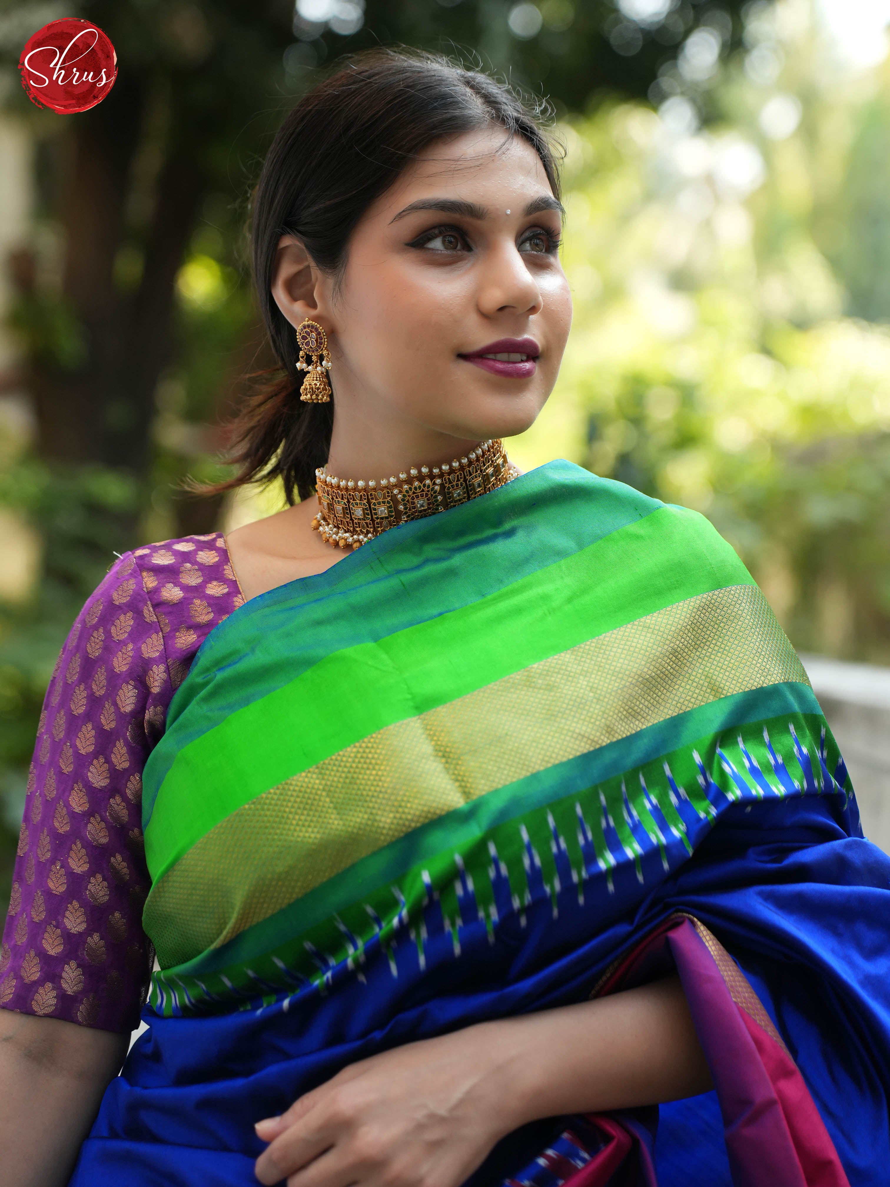 CBS16016 - Ikkat Silk Saree - Shop on ShrusEternity.com