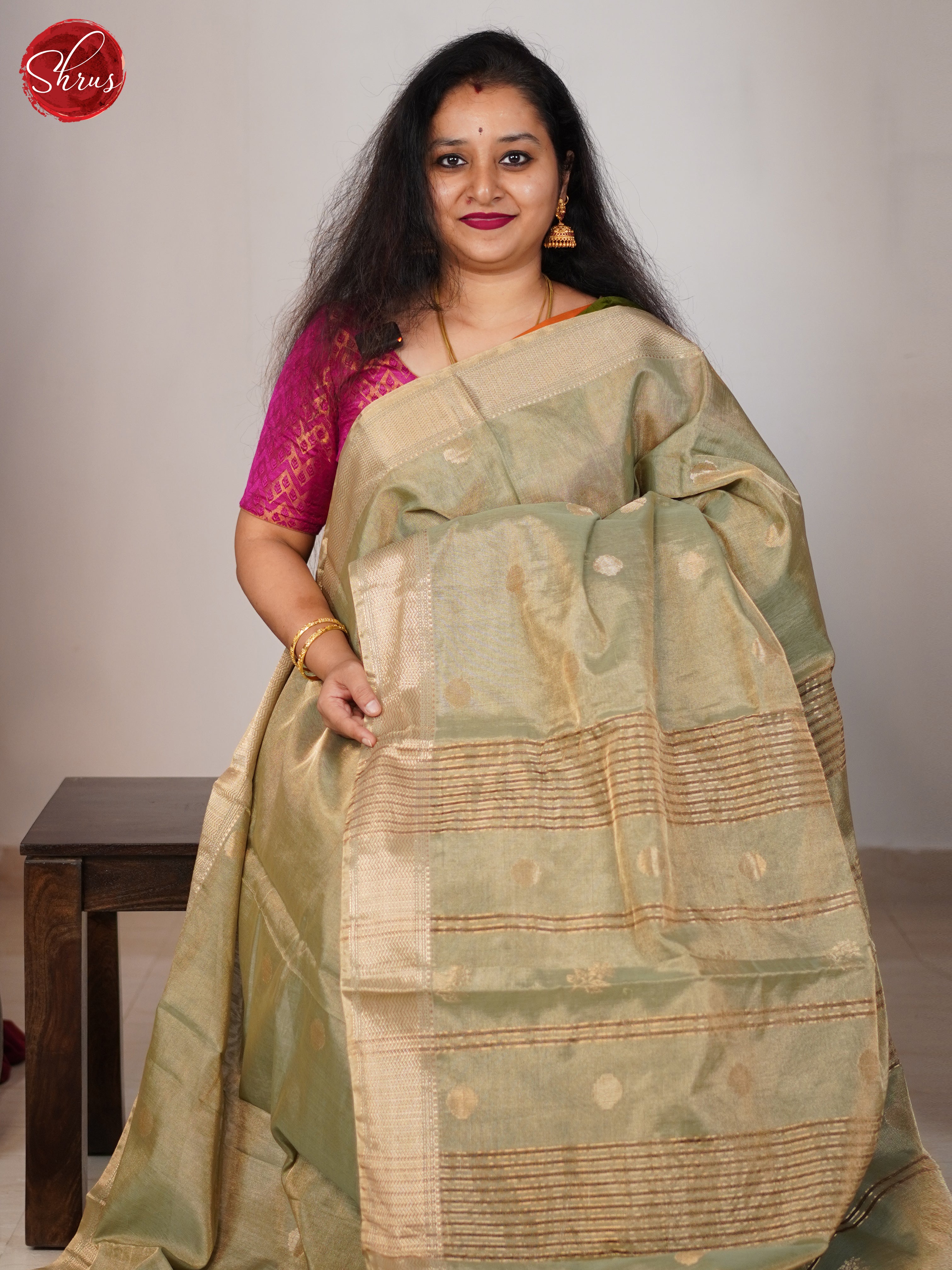 Elachi (Single Tone)- Maheshwari silkcotton Saree - Shop on ShrusEternity.com