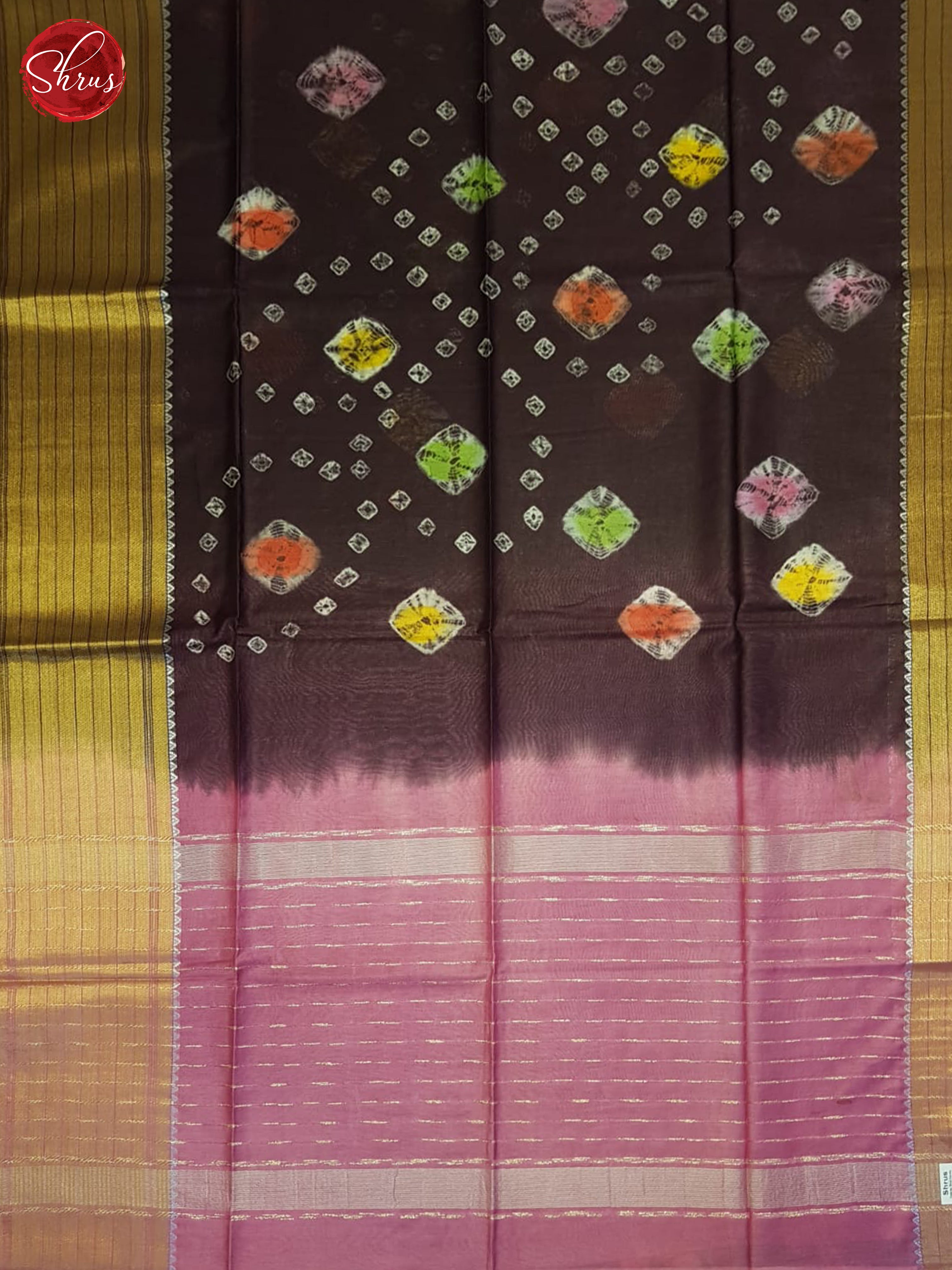 Wine And Pink- Shibori Saree - Shop on ShrusEternity.com