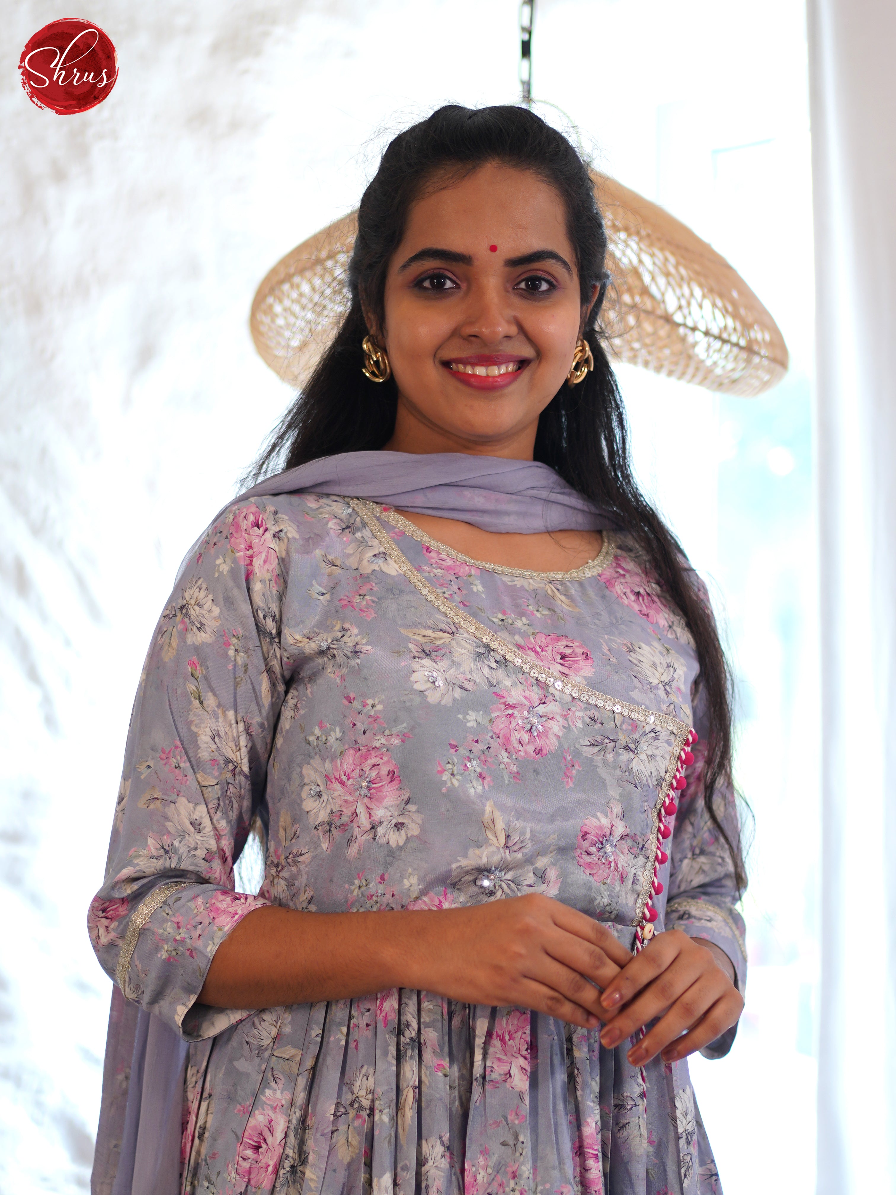 Purple- RAYON FABRIC WITH SEQUENCE WORK &CLOTH BUTTONS 3 PIECE READYMADE SALWAR - Shop on ShrusEternity.com