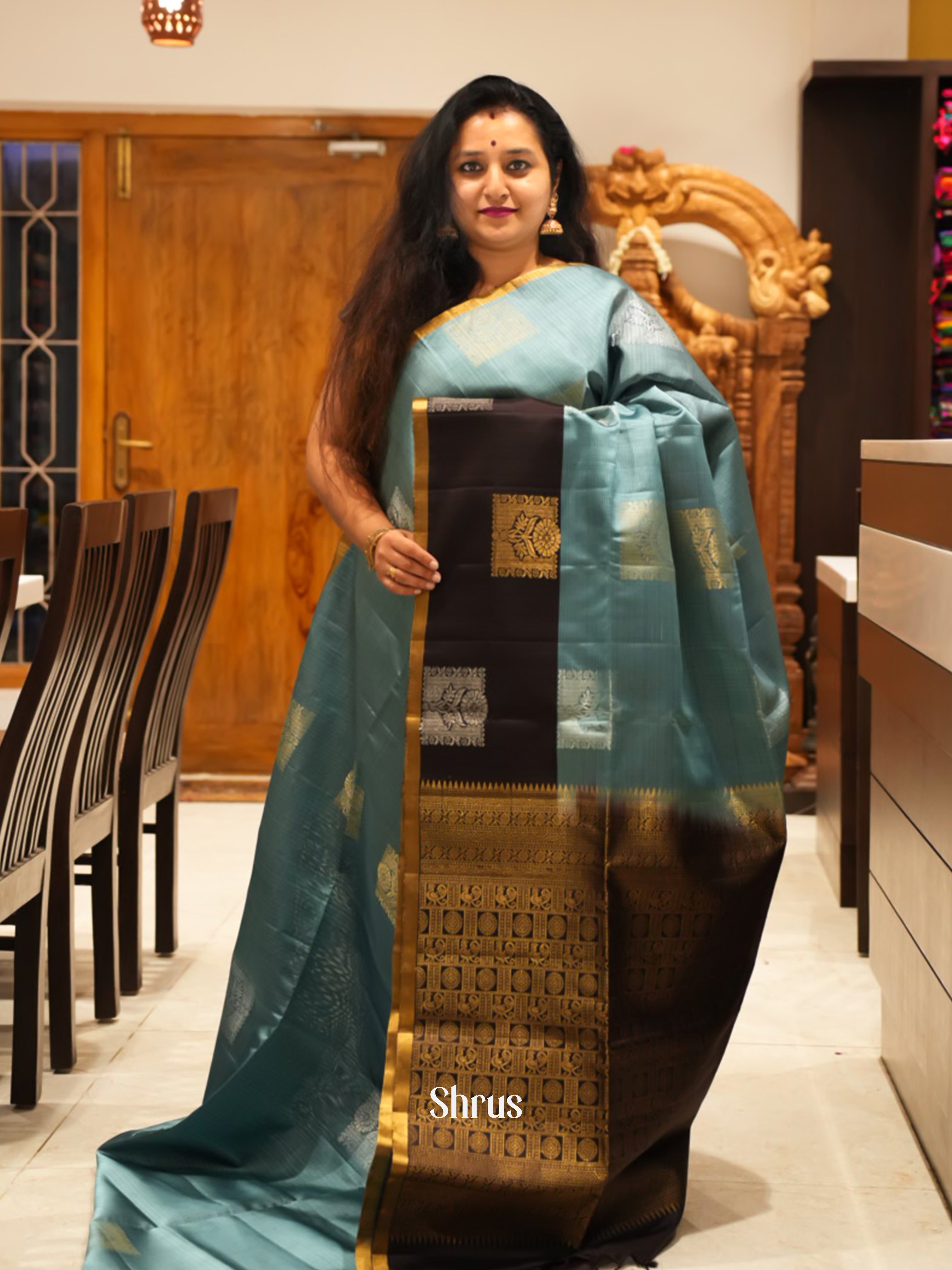 Blue & brown - Soft Silk - Shop on ShrusEternity.com