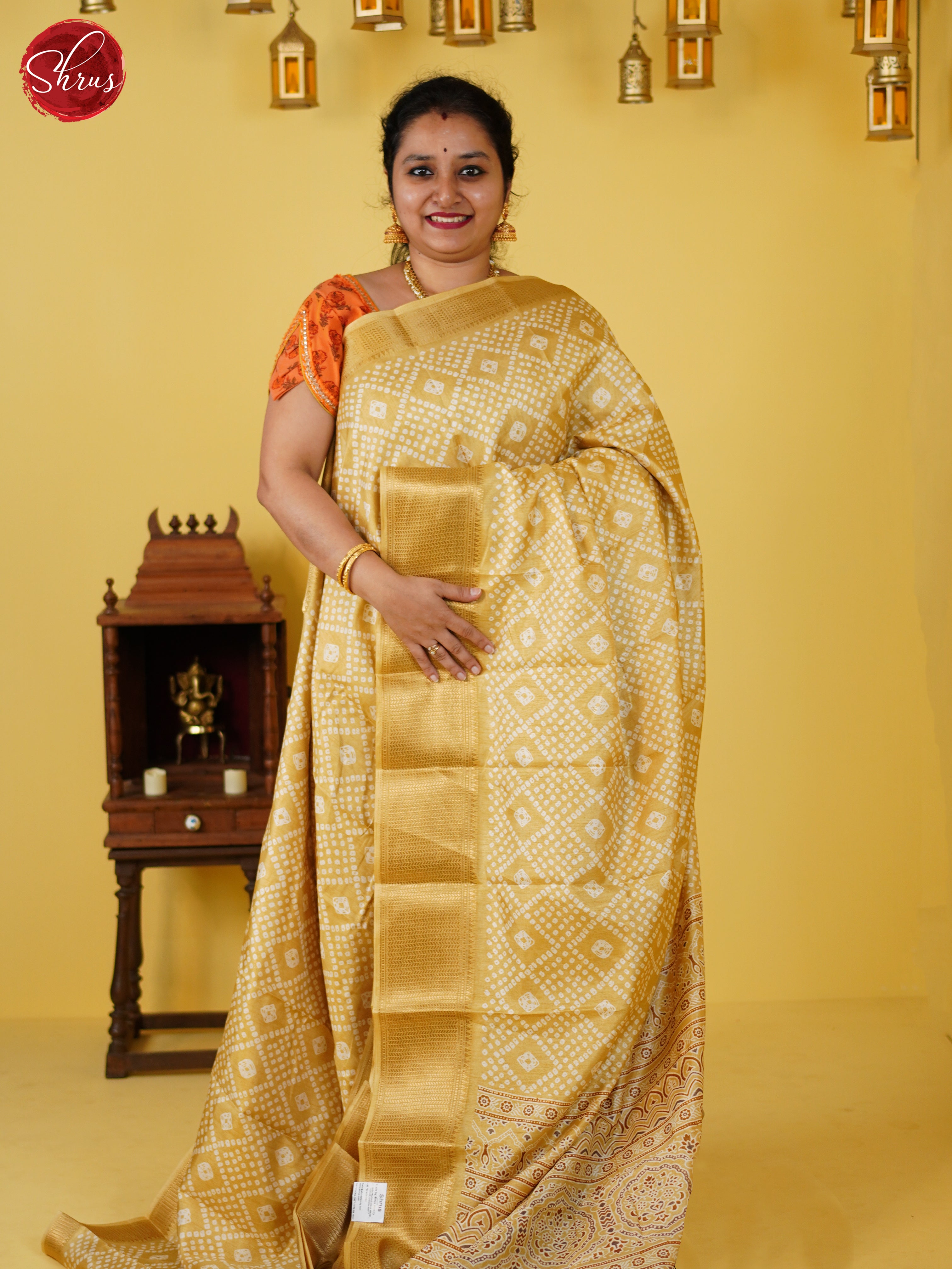 Light Yellow(Single Tone) - Semi Crepe Saree - Shop on ShrusEternity.com