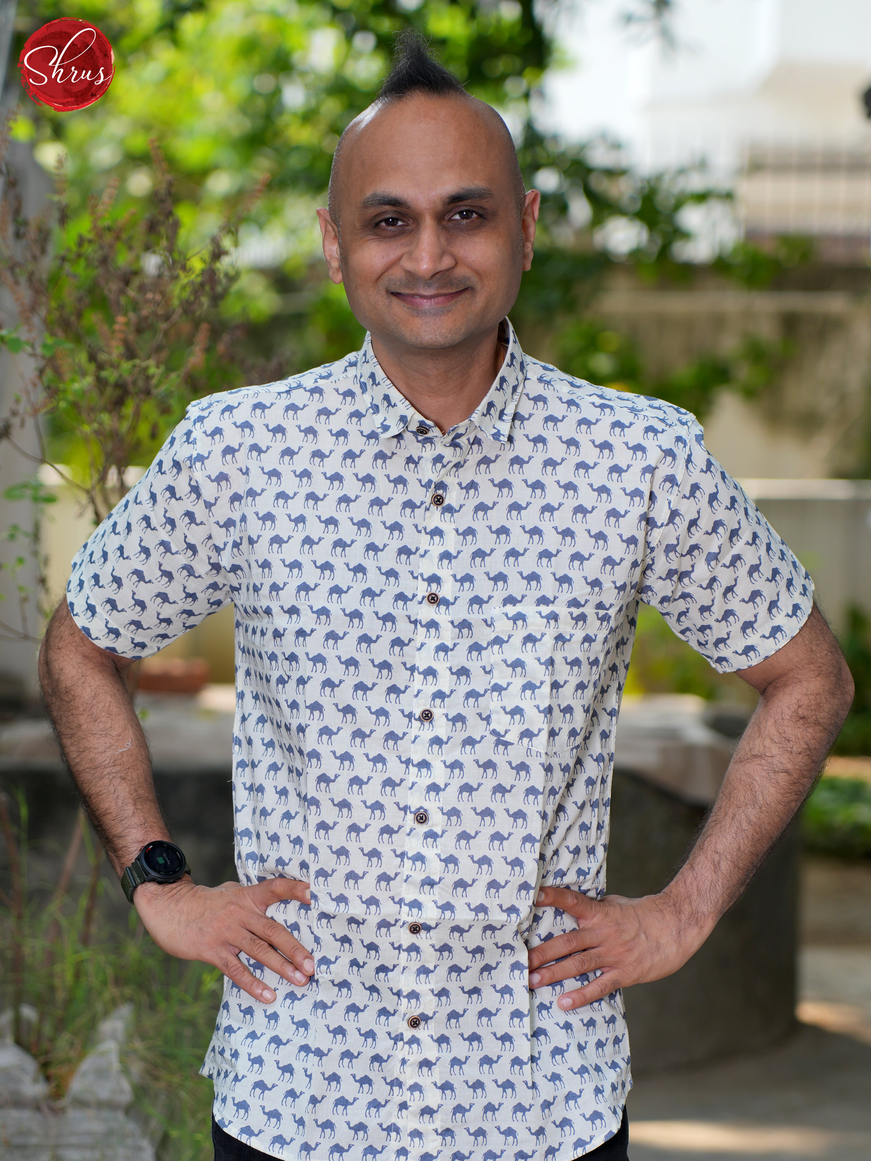White & Blue - Block Print Shirts - Shop on ShrusEternity.com