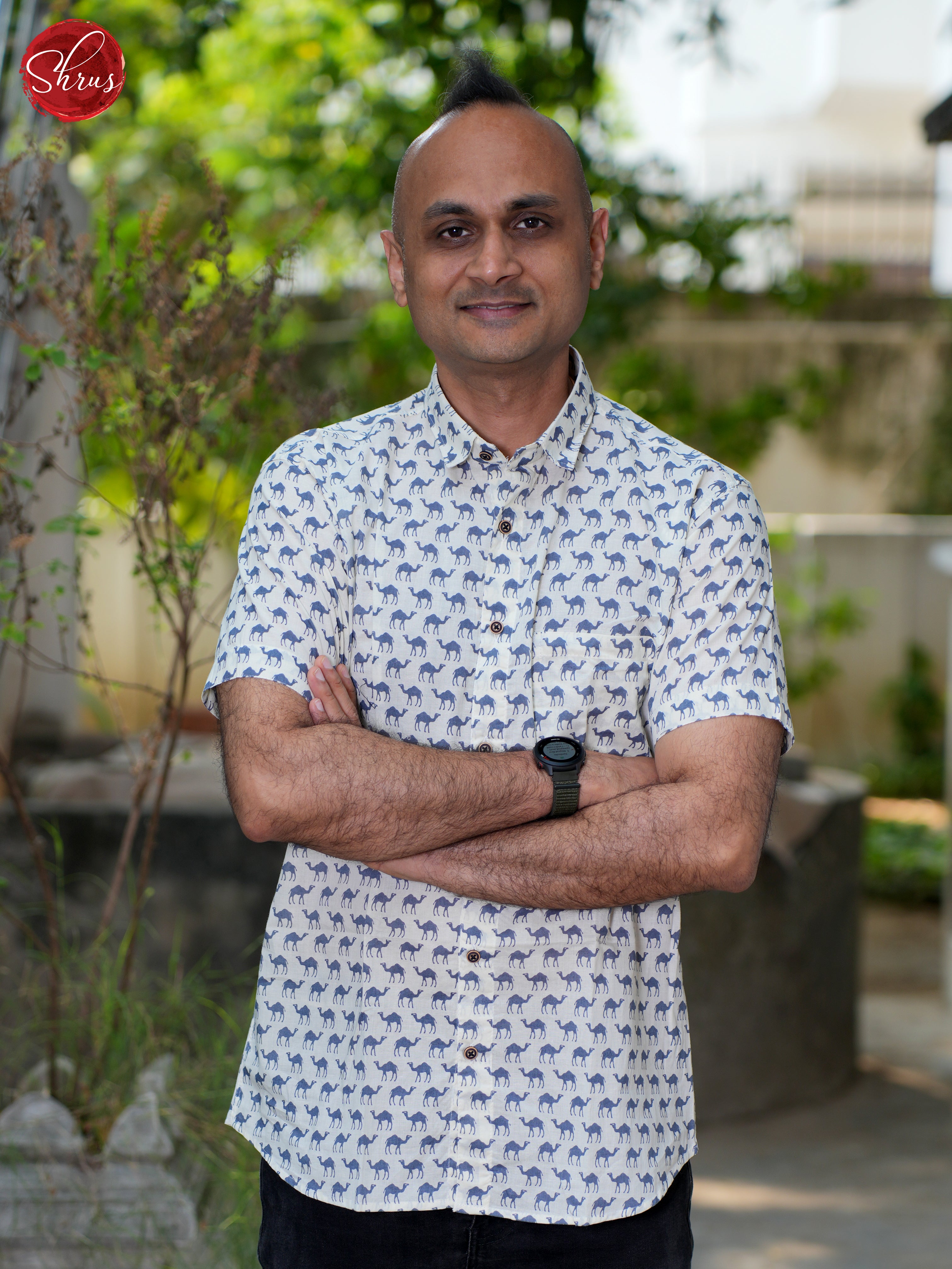 White & Blue - Block Print Shirts - Shop on ShrusEternity.com