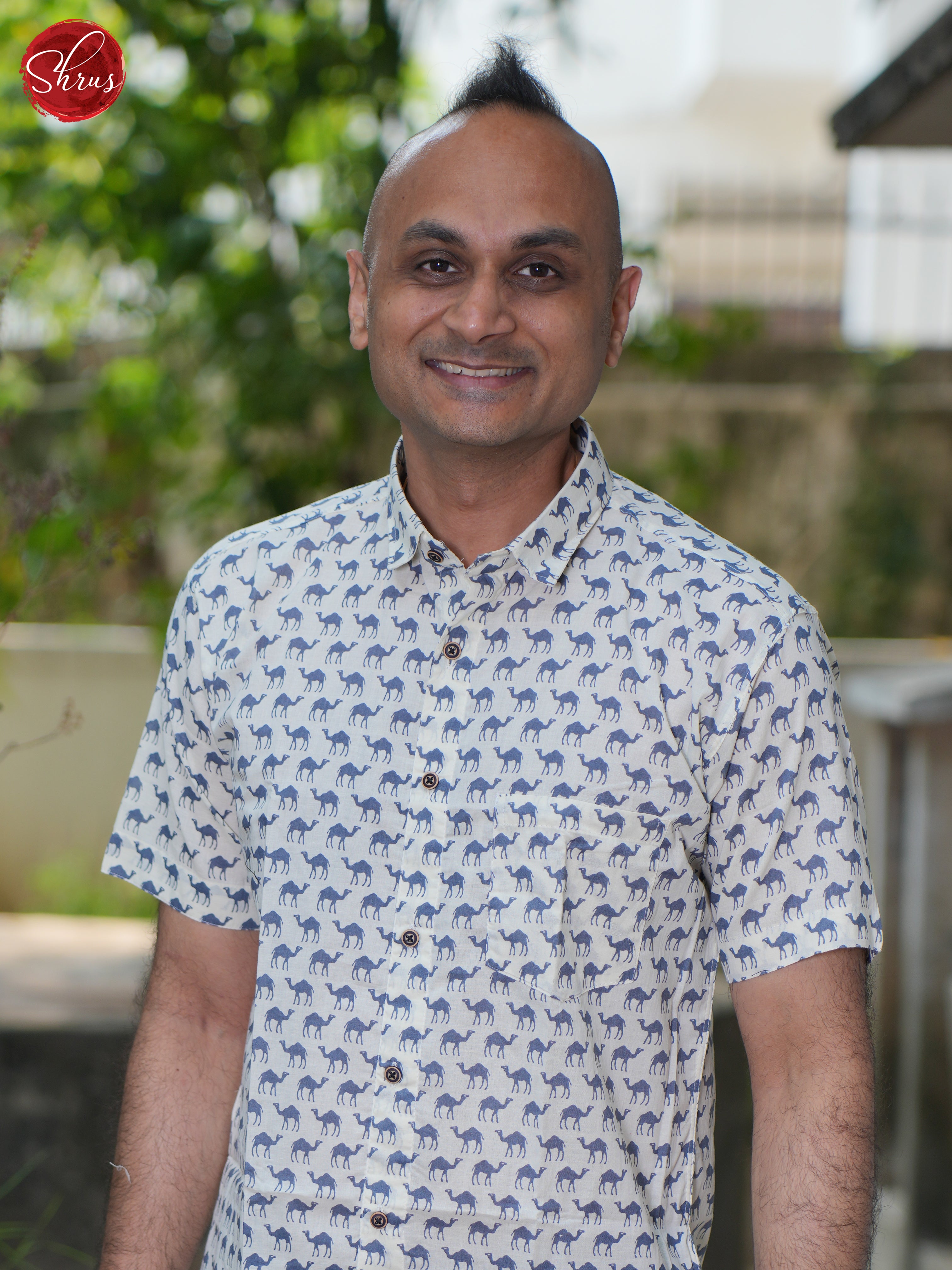 Cream & Blue - Block Print Shirts - Shop on ShrusEternity.com