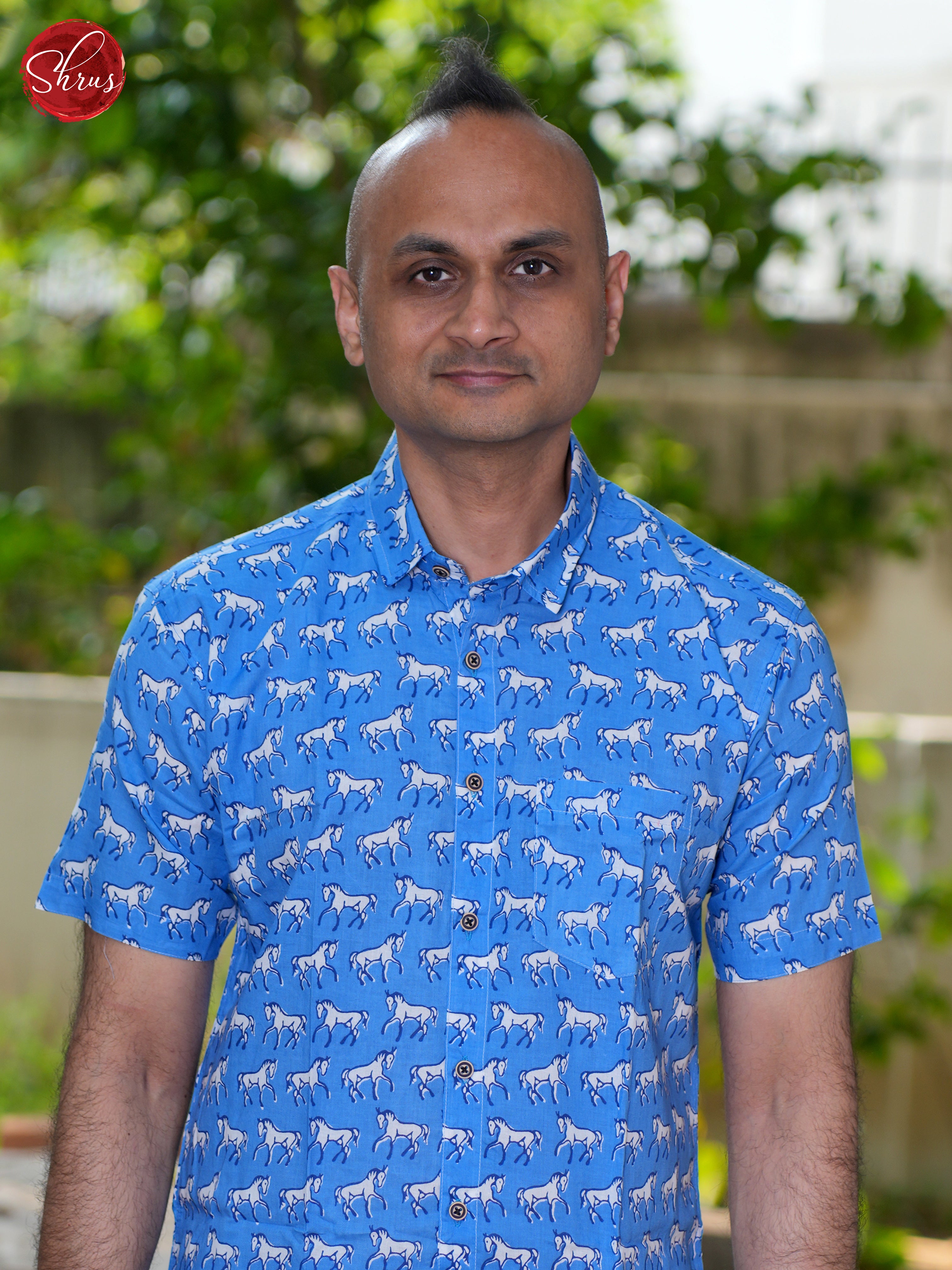 Blue - Block Print Shirts - Shop on ShrusEternity.com