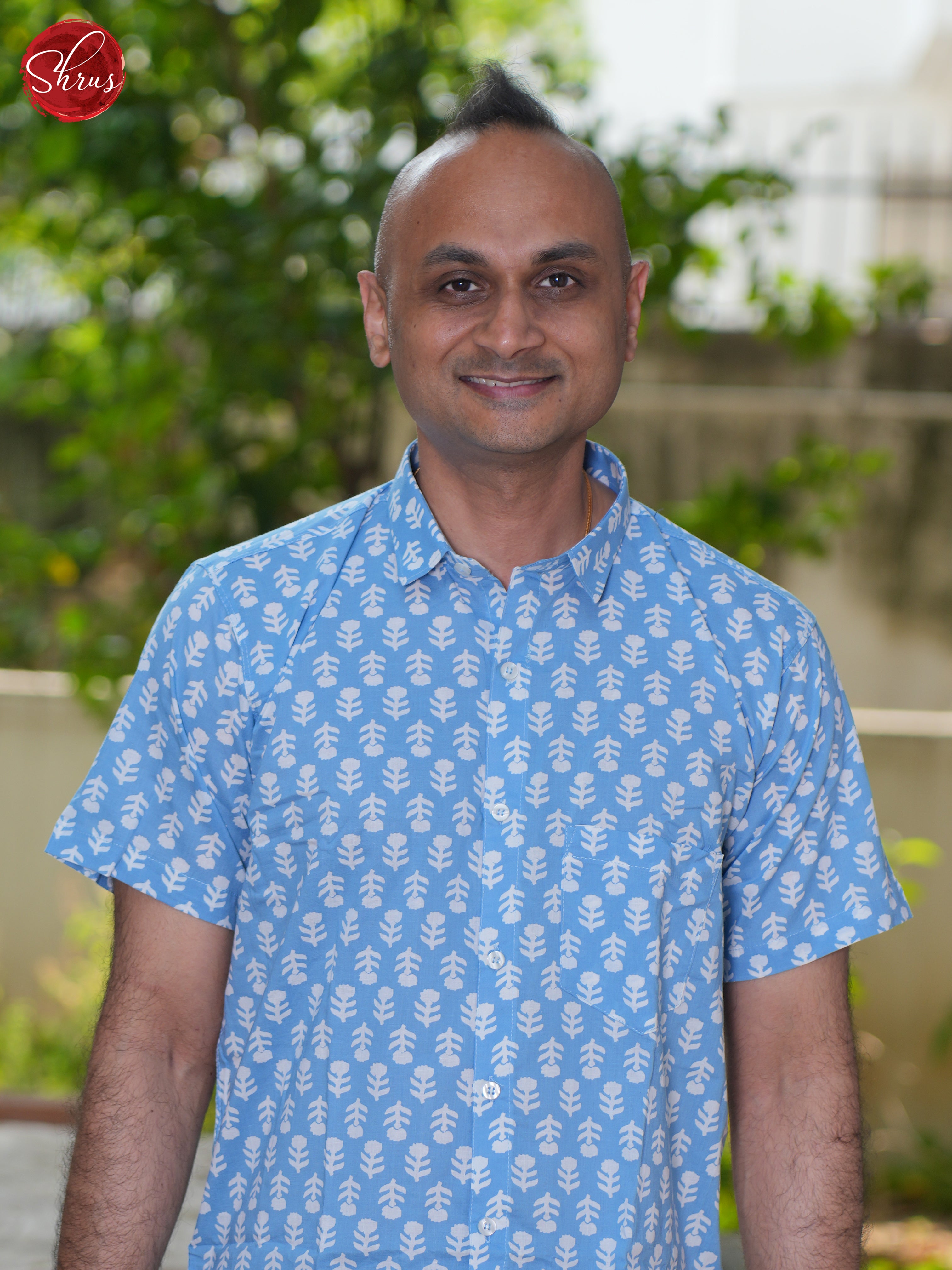 Blue- Block Print Shirts - Shop on ShrusEternity.com