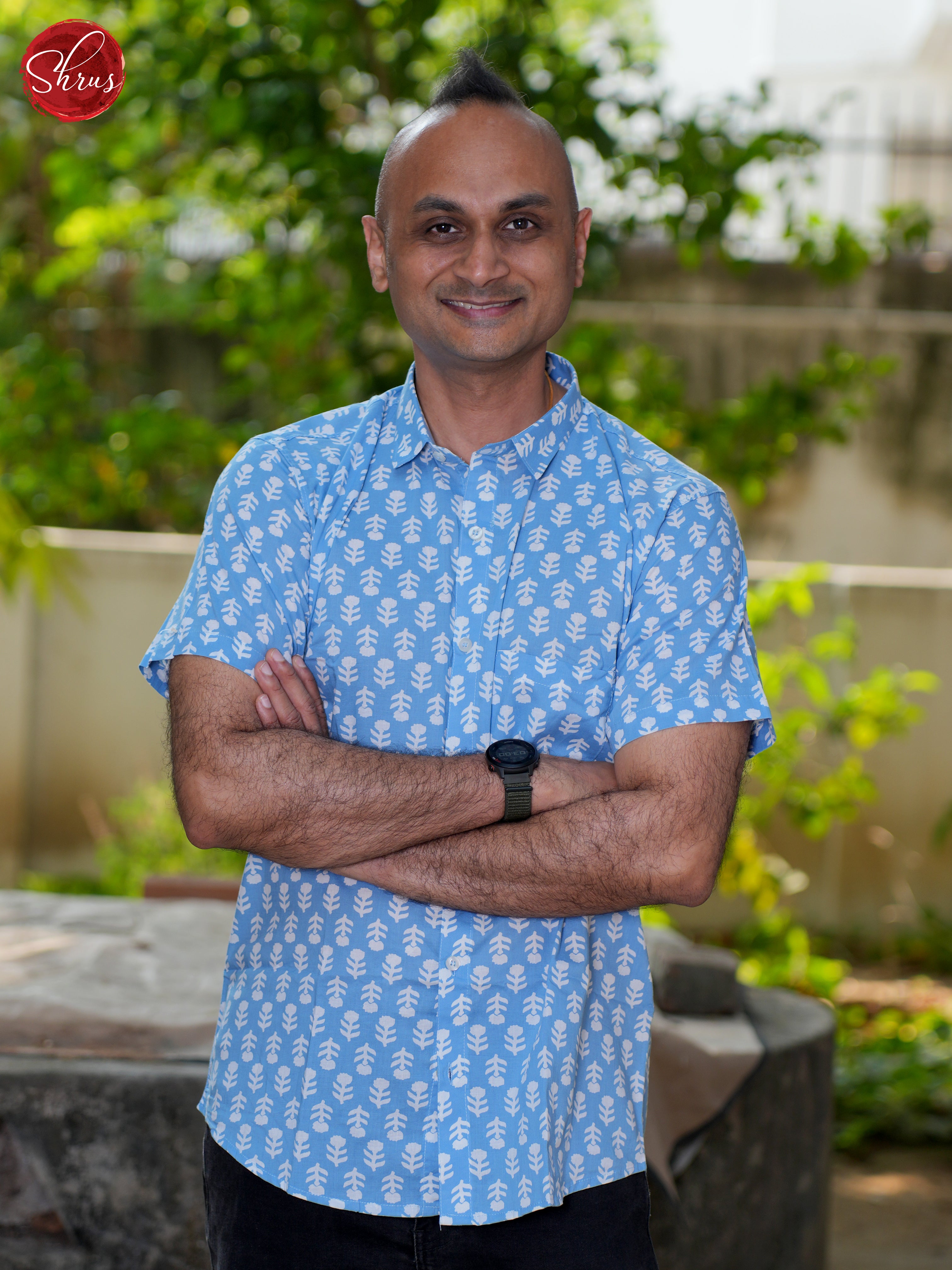 Blue- Block Print Shirts - Shop on ShrusEternity.com