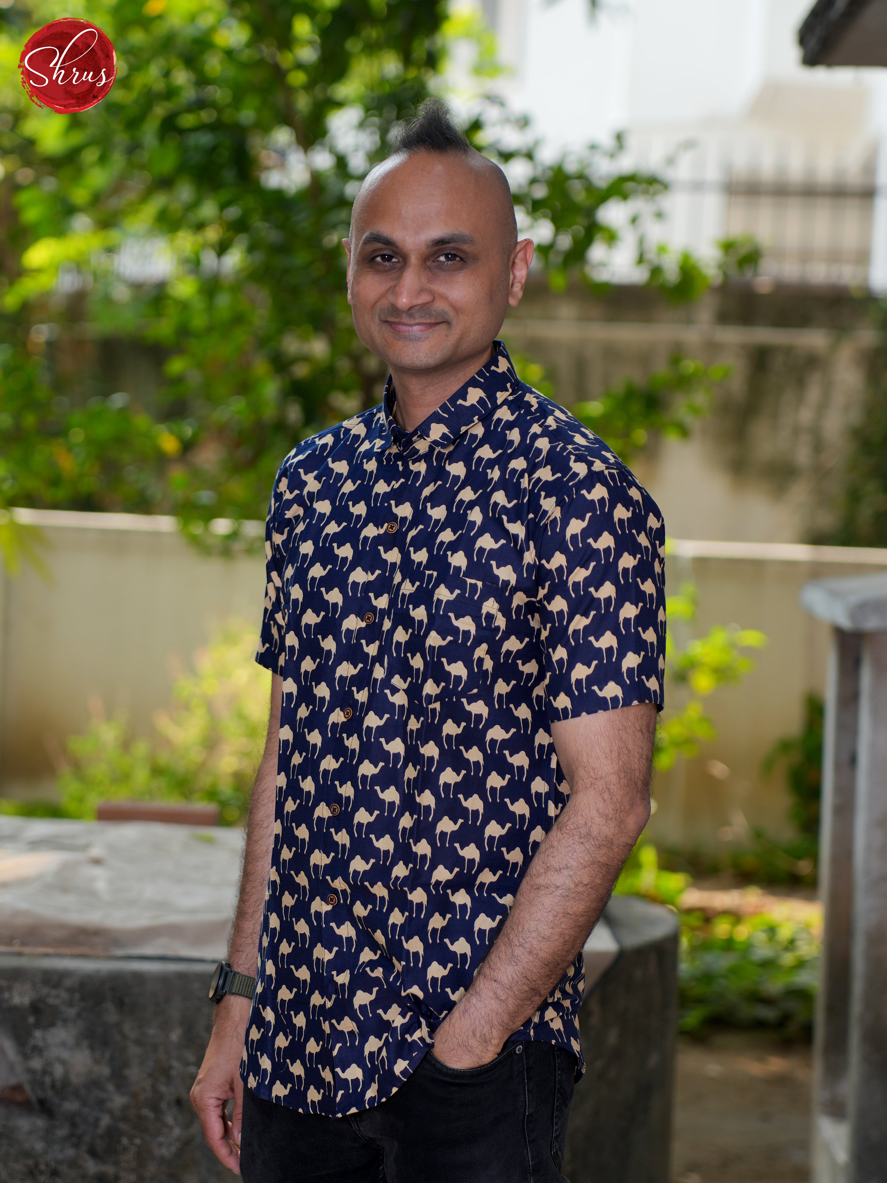 Blue - Block Print Shirts - Shop on ShrusEternity.com