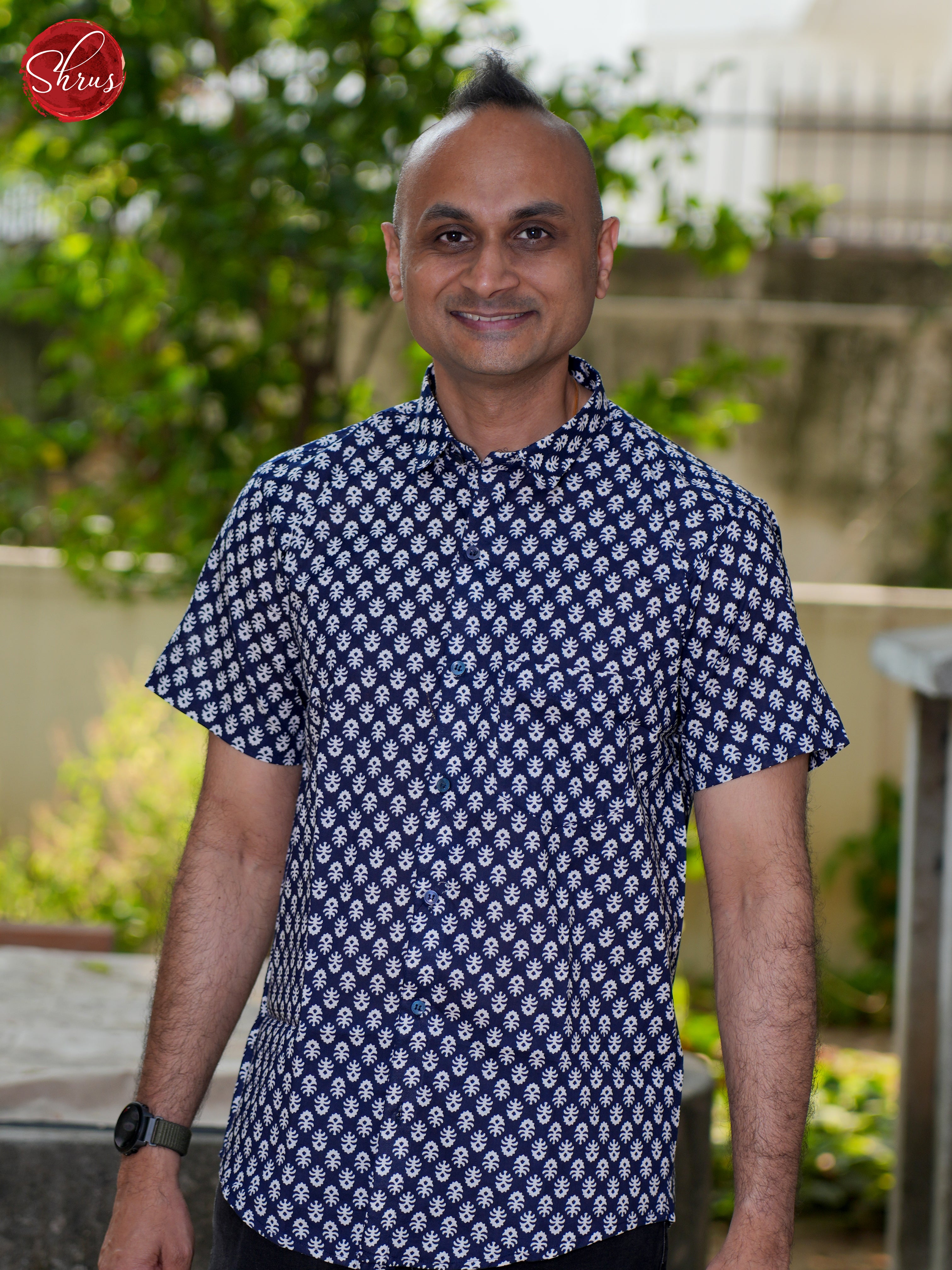 Blue - Block Print Shirts - Shop on ShrusEternity.com