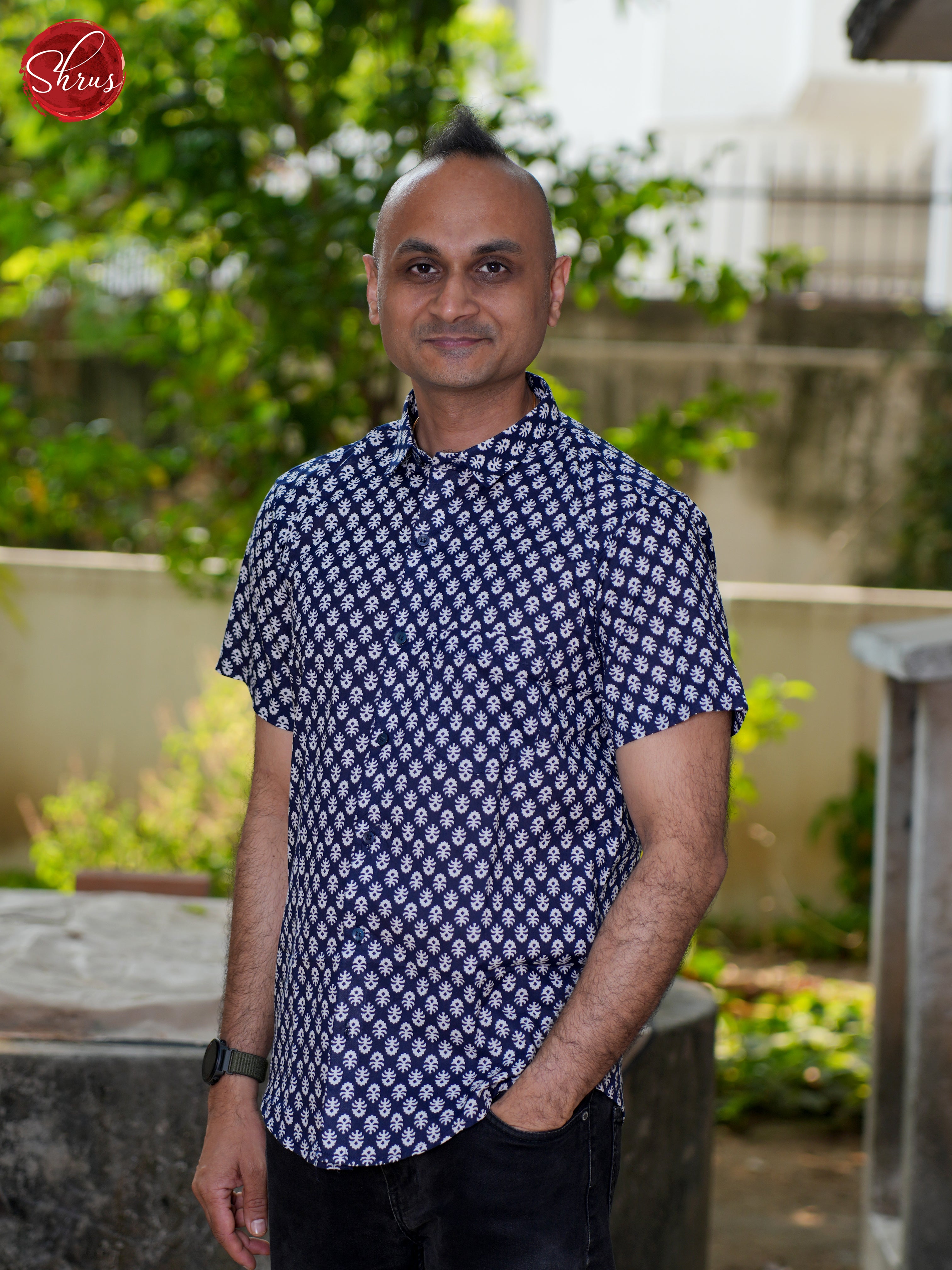 Blue - Block Print Shirts - Shop on ShrusEternity.com