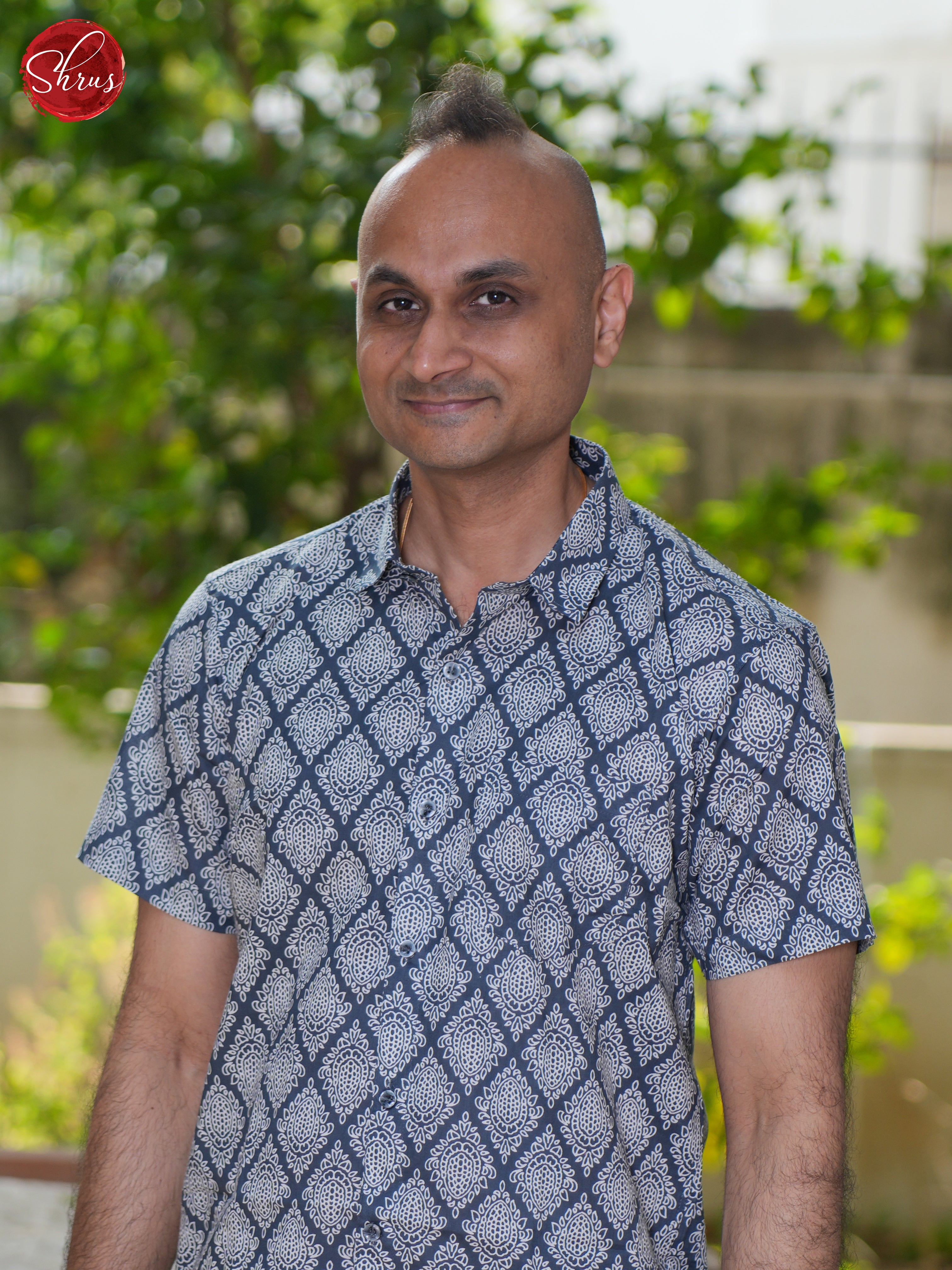 Blue- Block Print Shirts - Shop on ShrusEternity.com