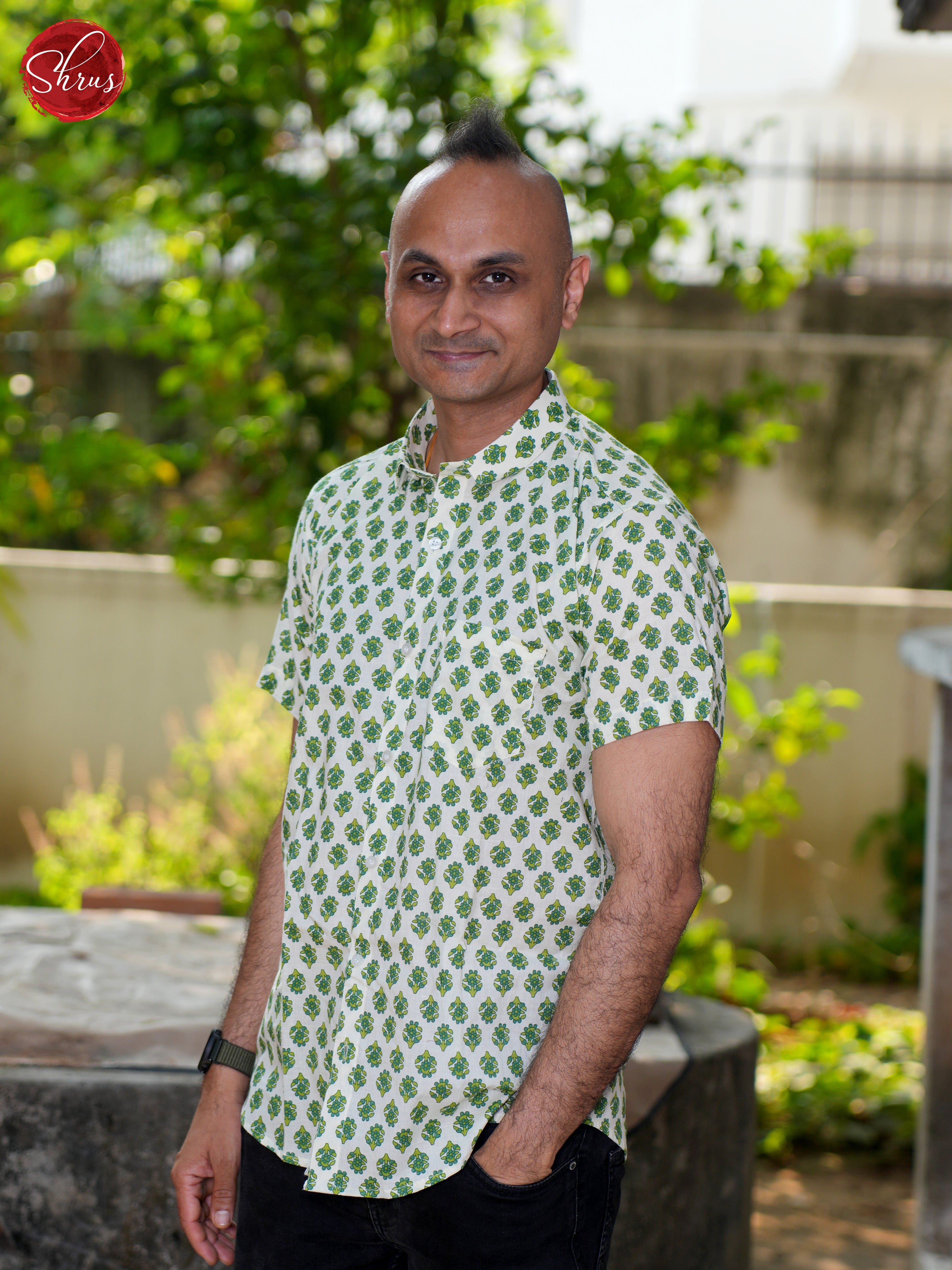 Cream & Green - Block Print Shirts - Shop on ShrusEternity.com