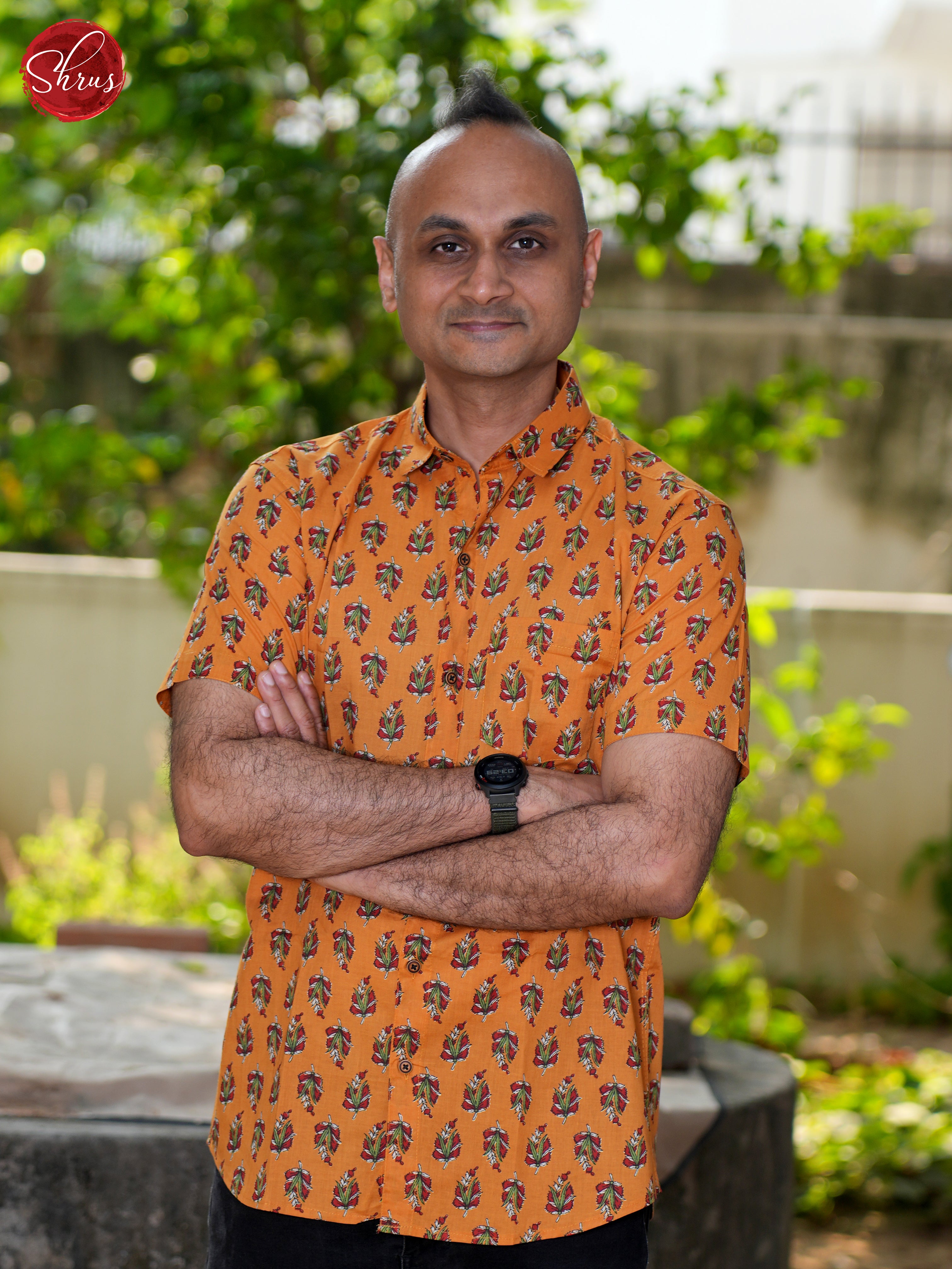 Orange - Block Print Shirts - Shop on ShrusEternity.com