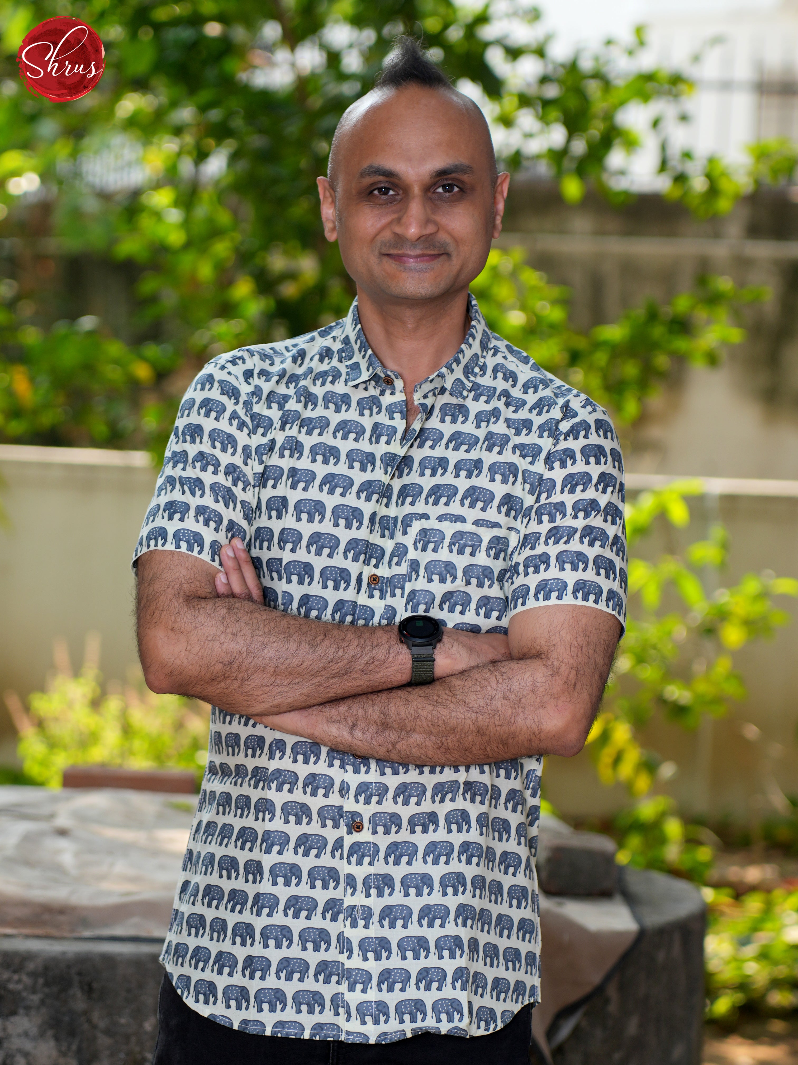 Cream & Blue - Block Print Shirts - Shop on ShrusEternity.com