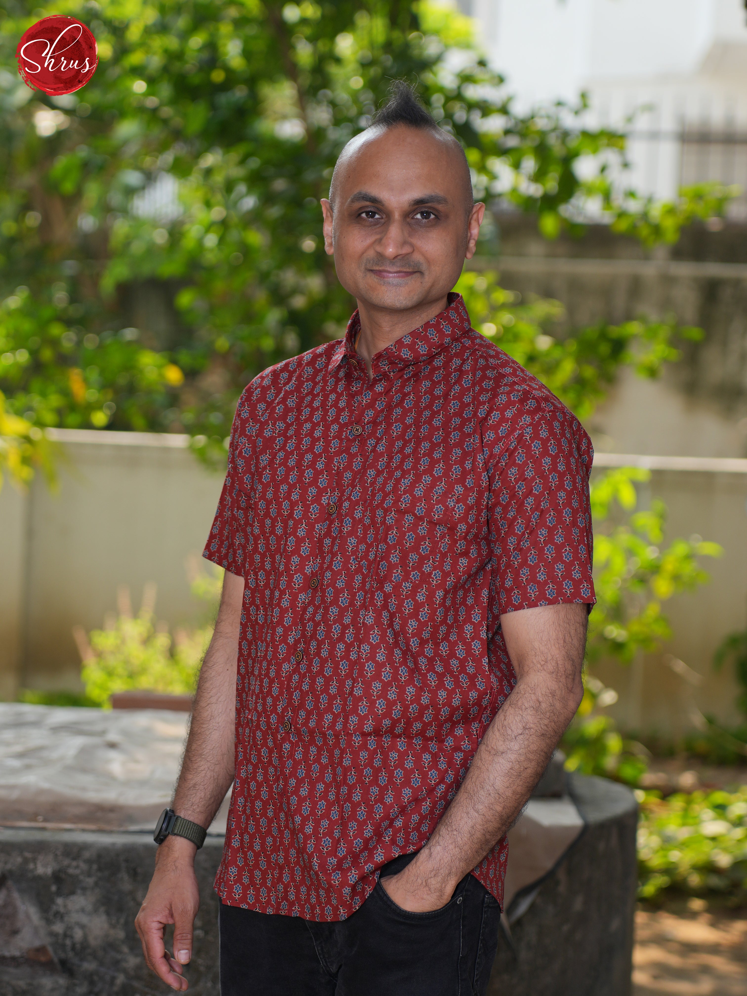 Red - Block Print Shirts - Shop on ShrusEternity.com