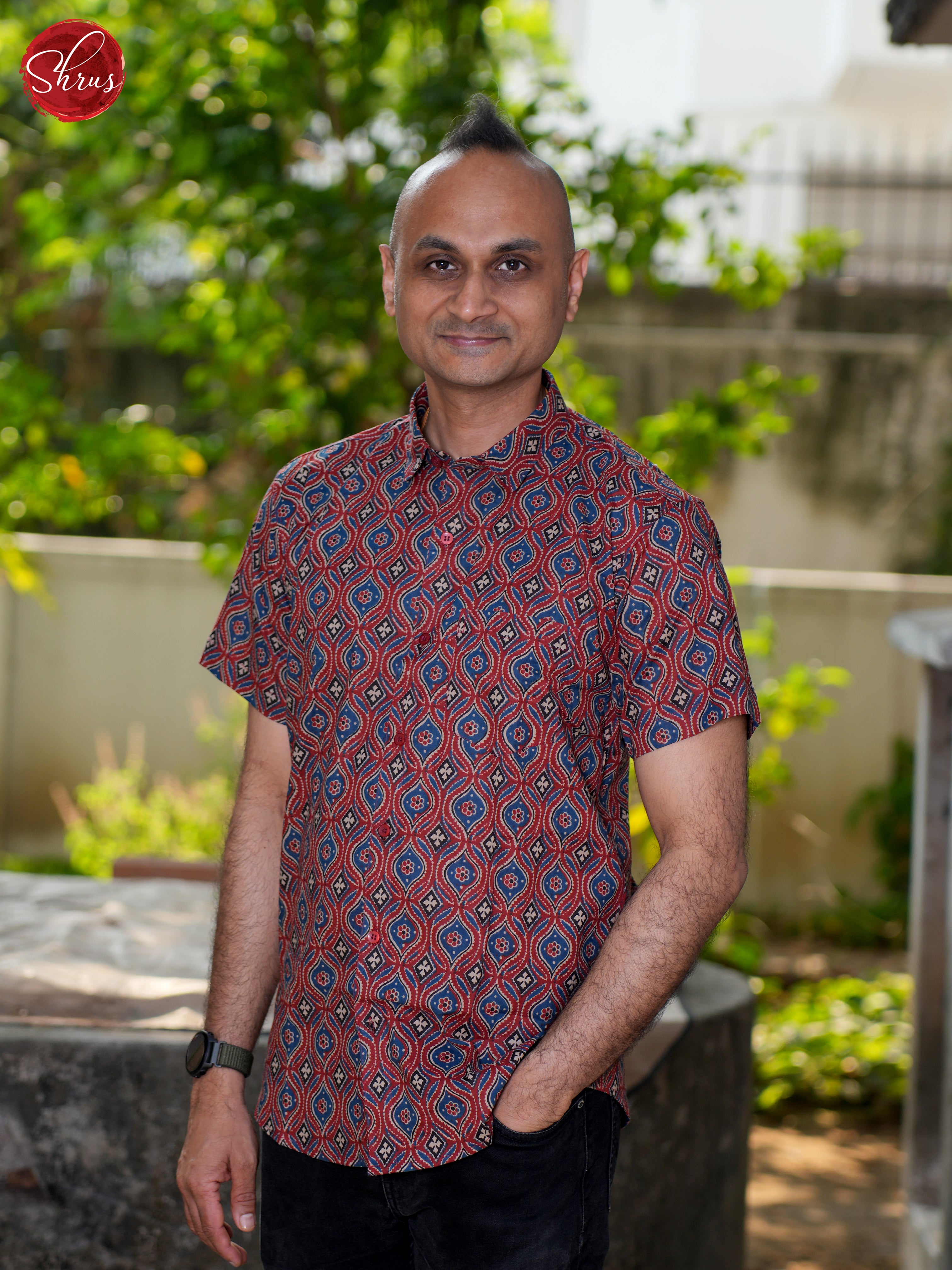 Red & Blue - Block Print Shirts - Shop on ShrusEternity.com