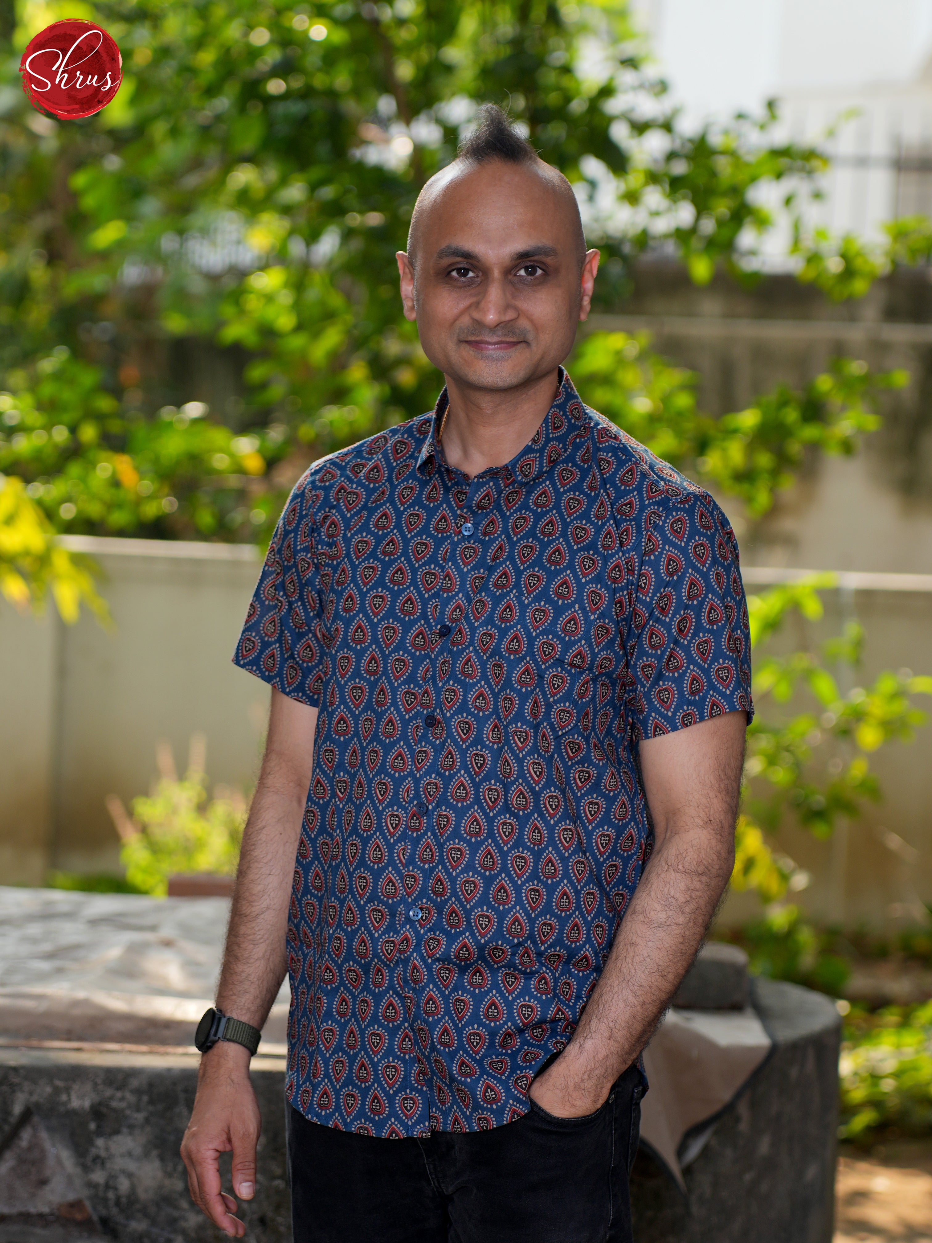 Blue - Block Print Shirts - Shop on ShrusEternity.com