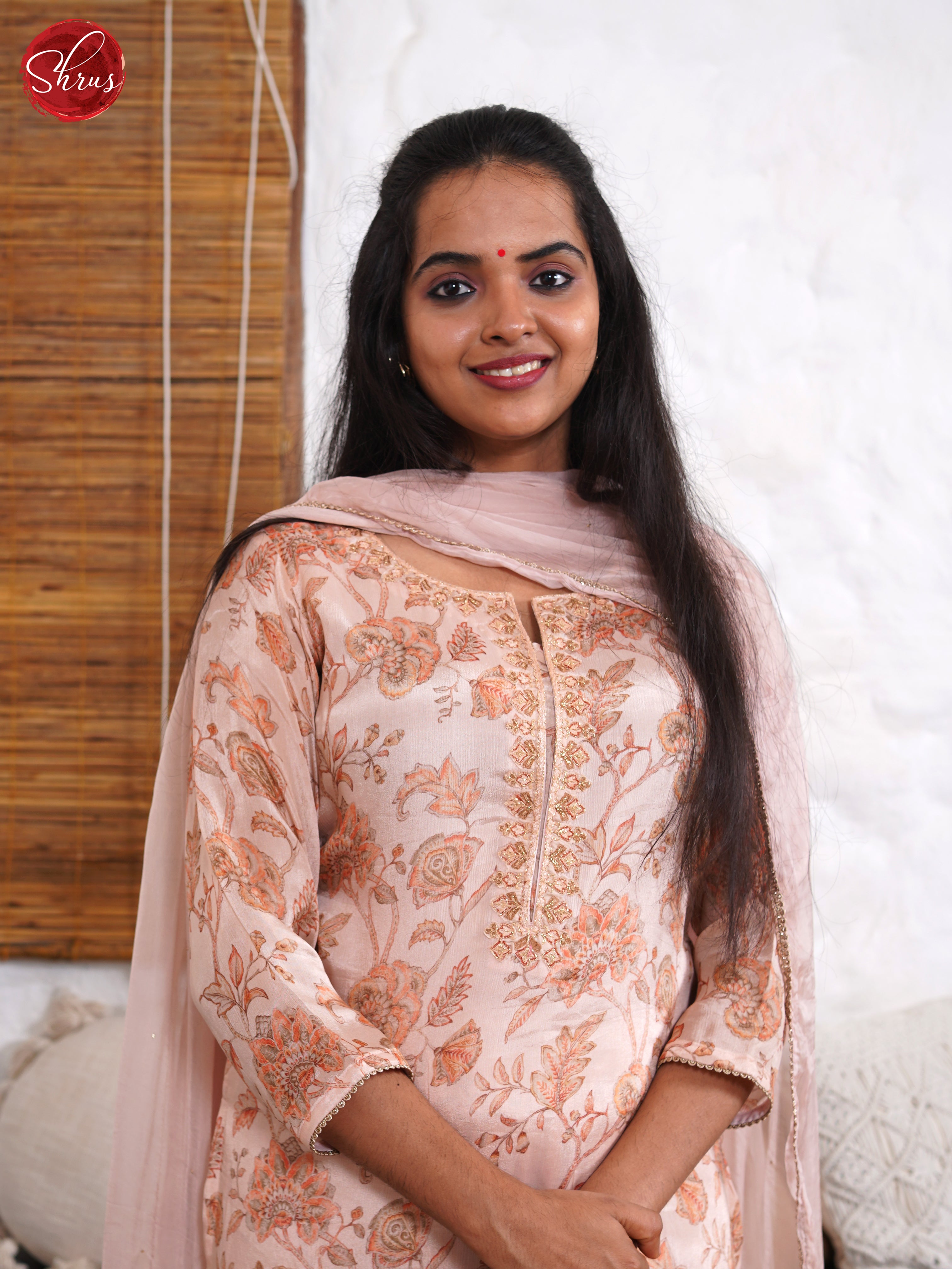 Pink - Cotton Printed 3 Piece Readymade Salwar - Shop on ShrusEternity.com