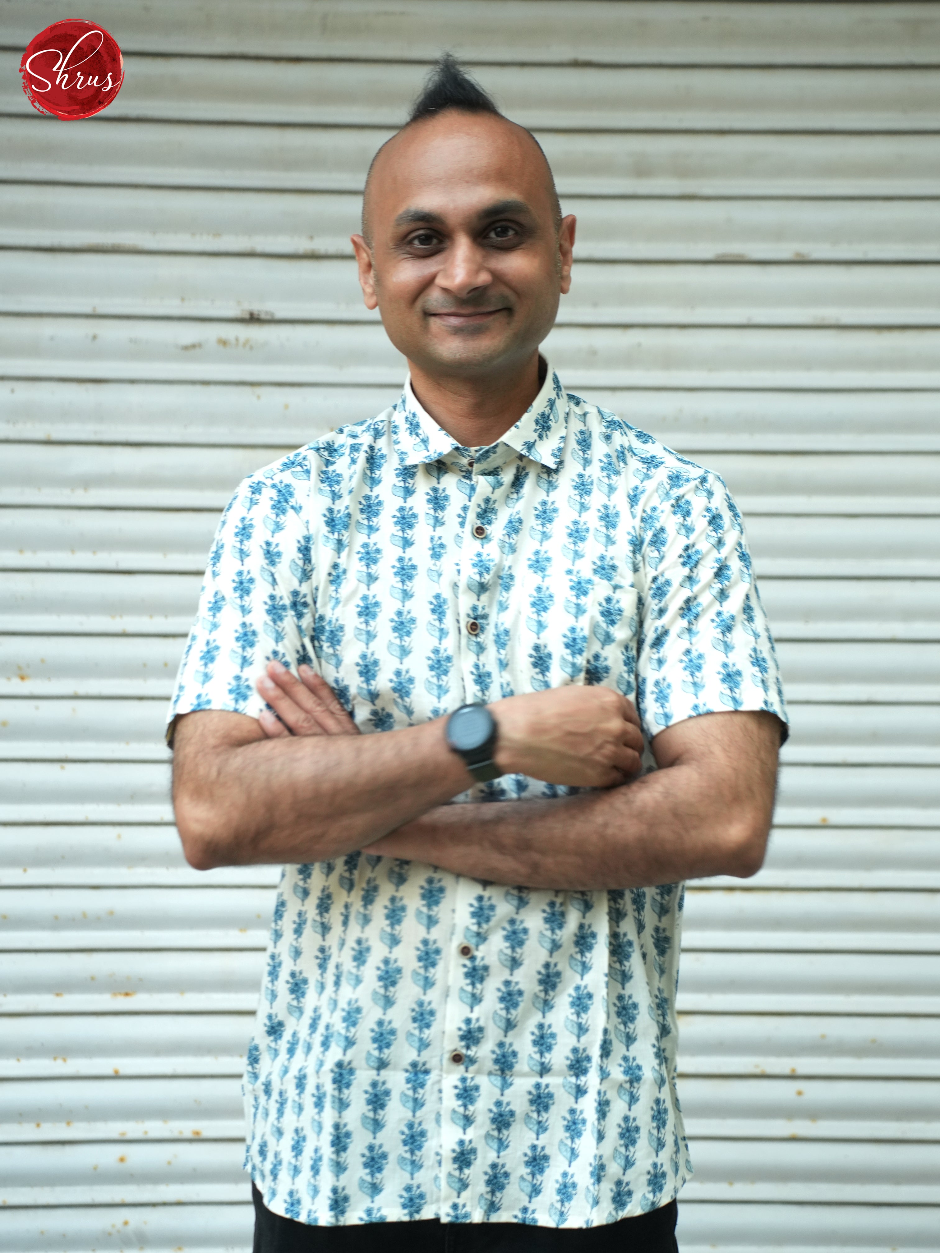 Cream & Blue - Readymade Shirts - Shop on ShrusEternity.com