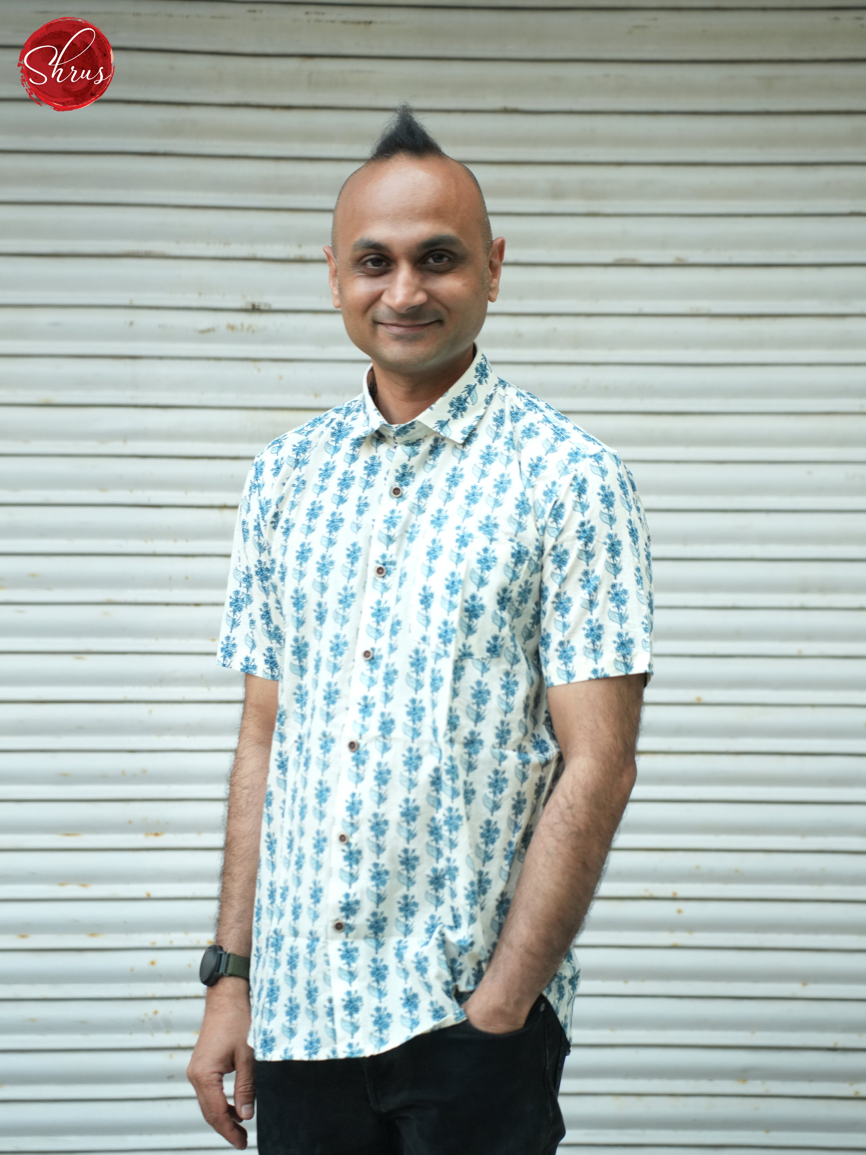 Cream & Blue - Readymade Shirts - Shop on ShrusEternity.com